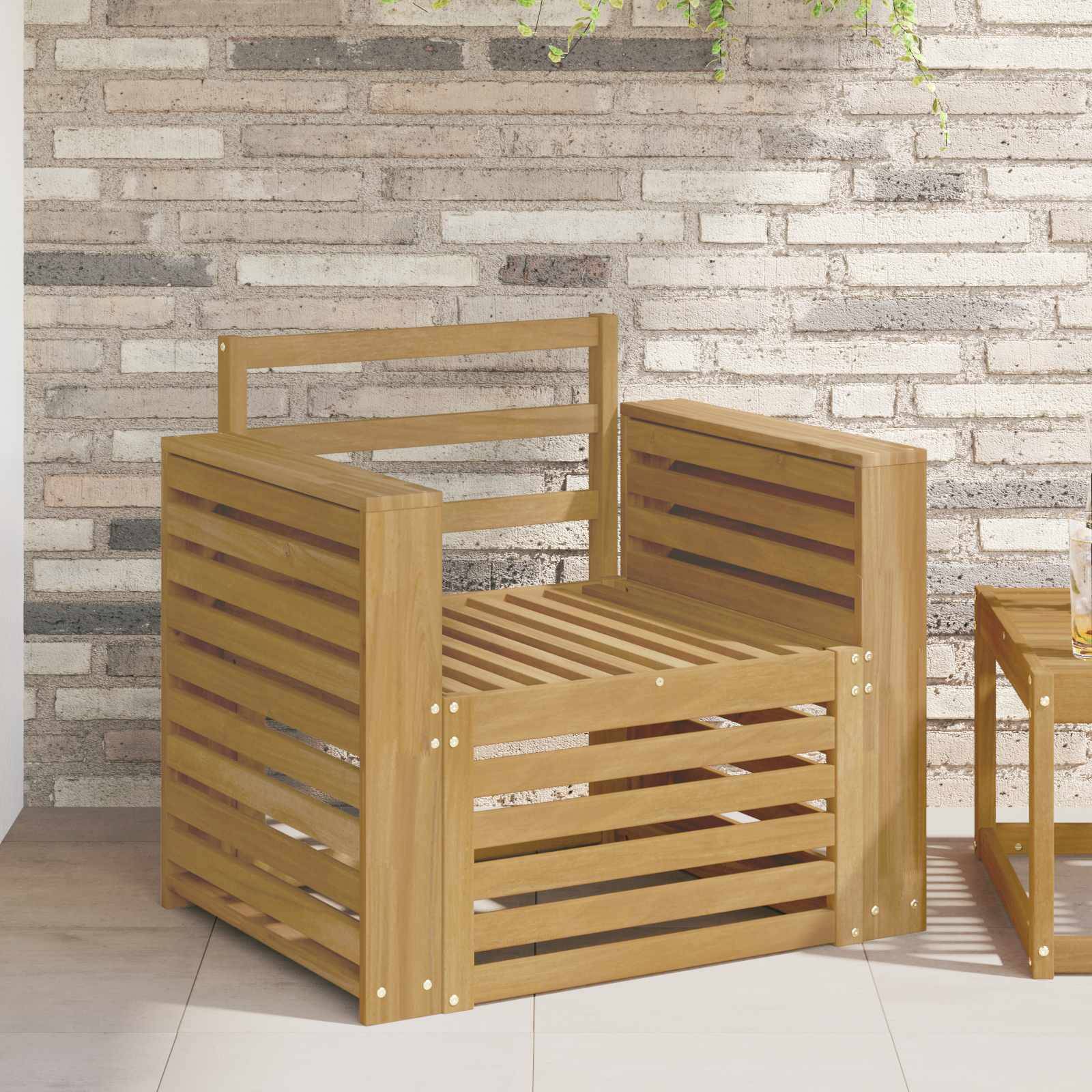 vidaXL Outdoor-Sofagarnitur Massivholz Akazie Weiß