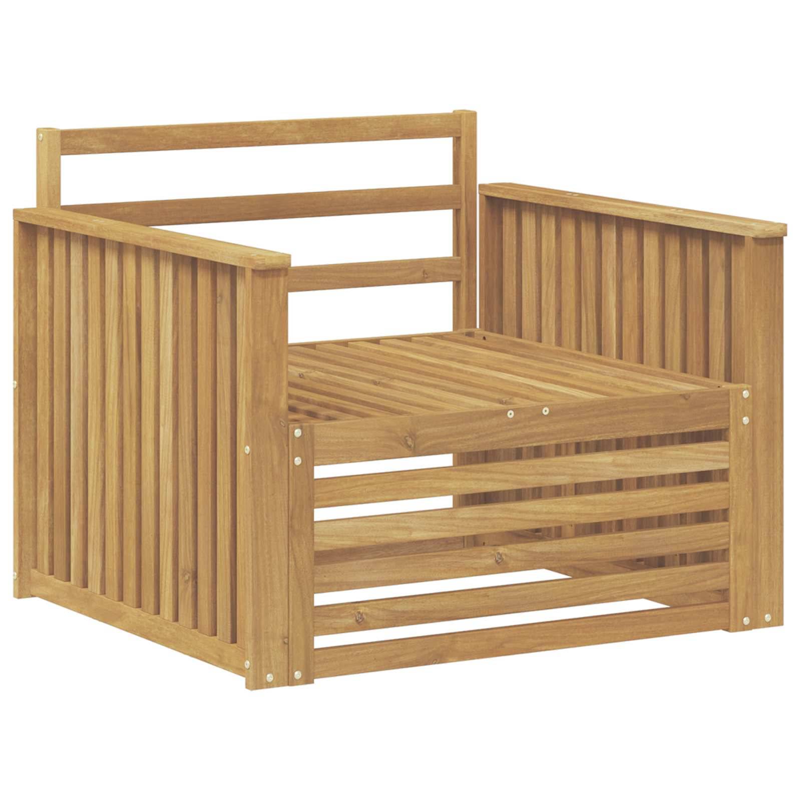 vidaXL Outdoor-Sofa Massivholz Akazie Weiß