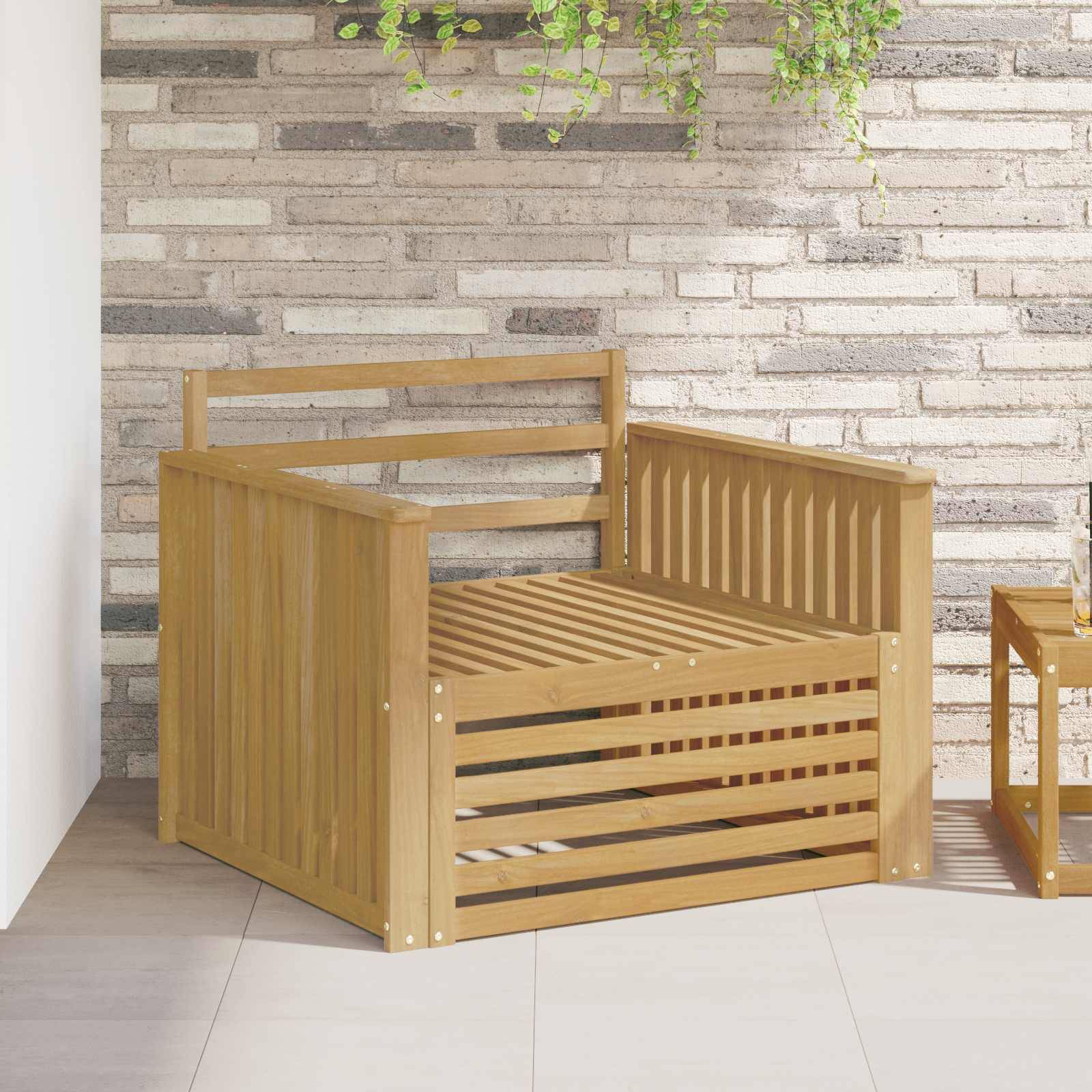 vidaXL Outdoor-Sofa Massivholz Akazie Weiß