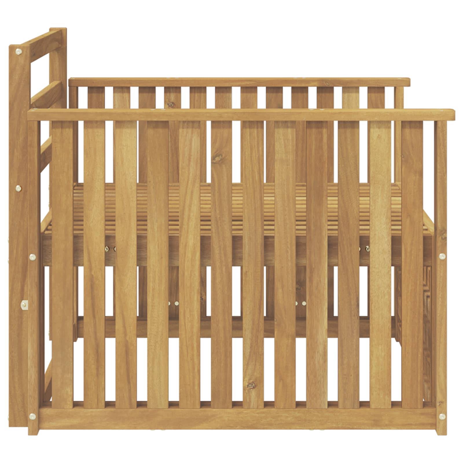 vidaXL Outdoor-Sofa Massivholz Akazie Weiß