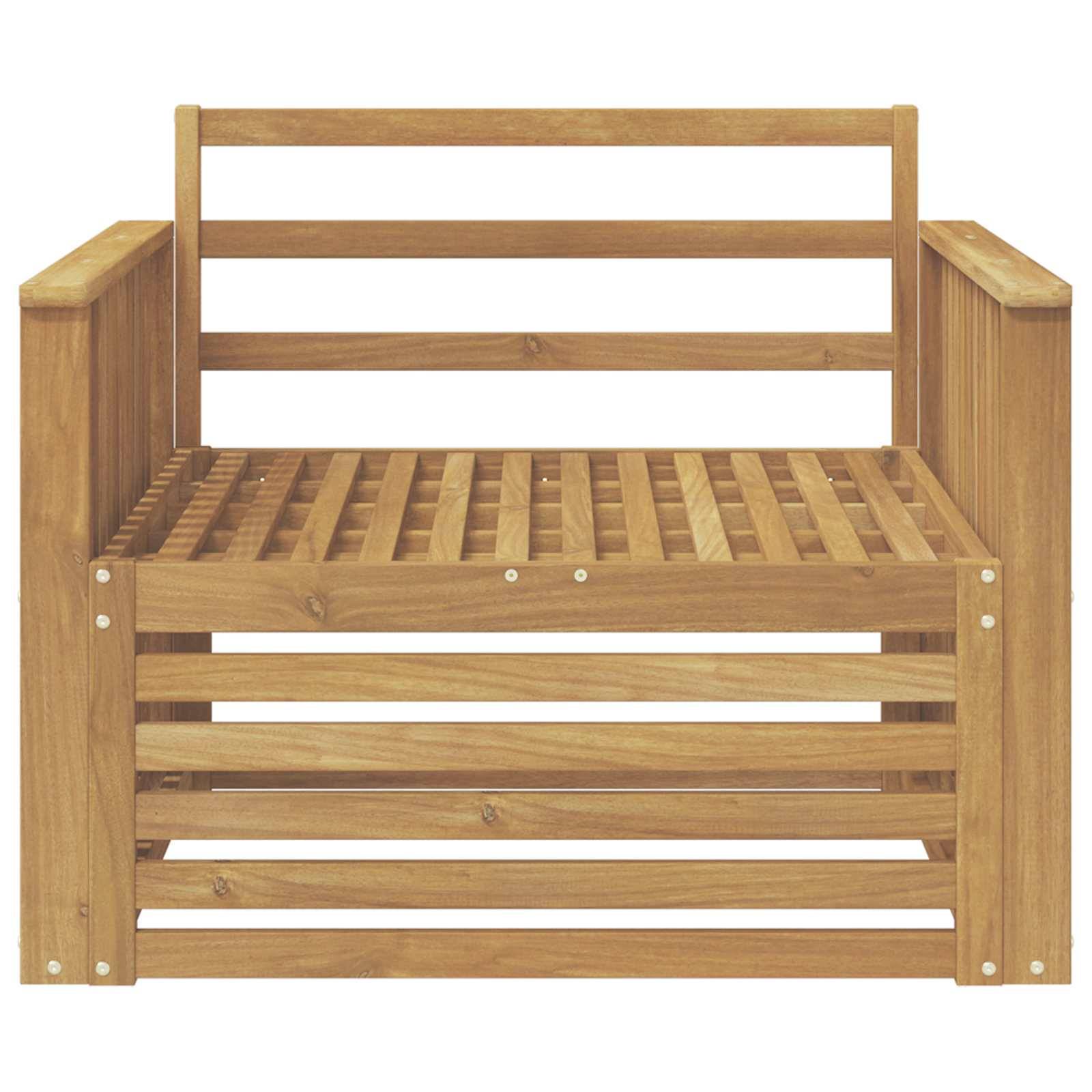 vidaXL Outdoor-Sofa Massivholz Akazie Weiß
