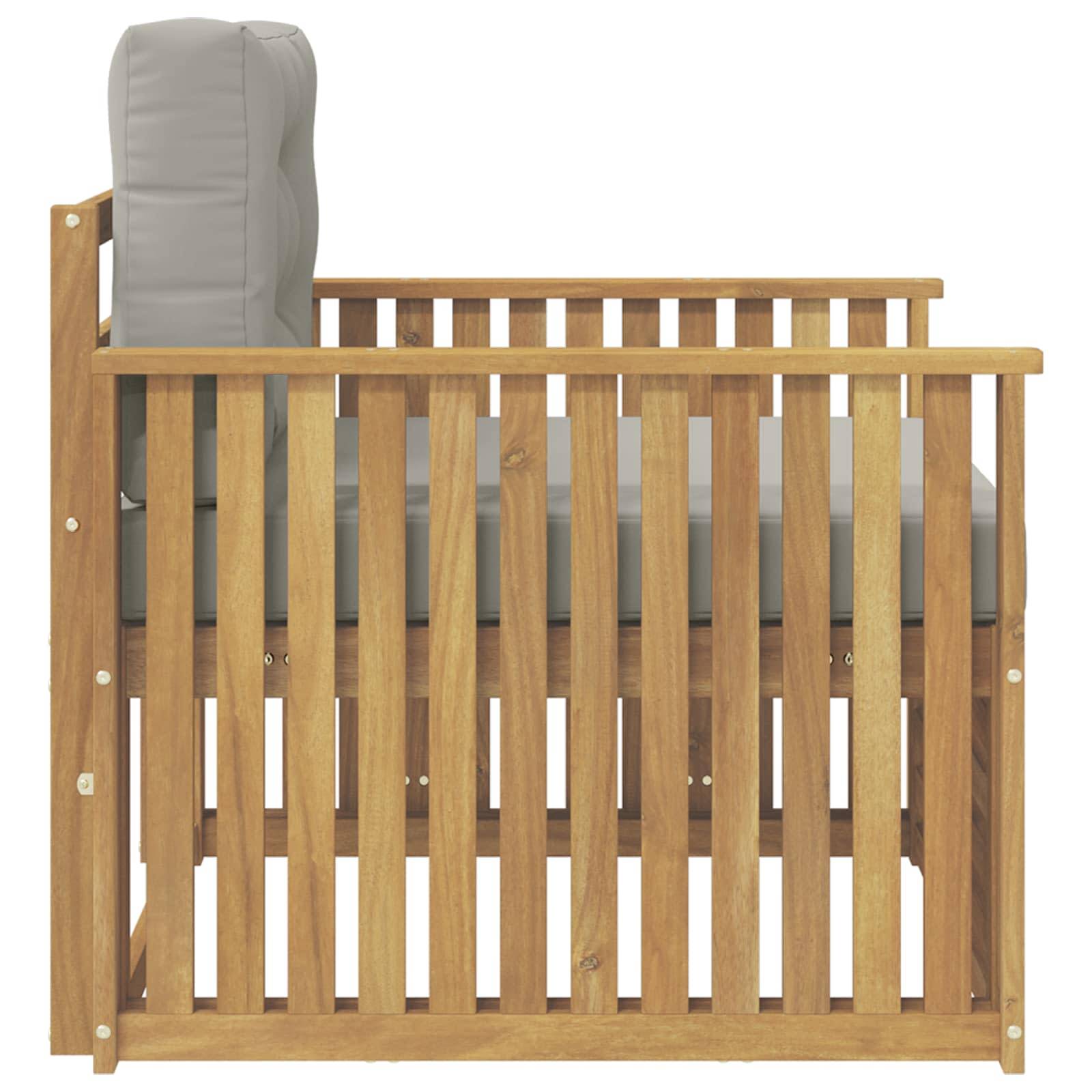 vidaXL Outdoor-Sofa Polyester Weiß