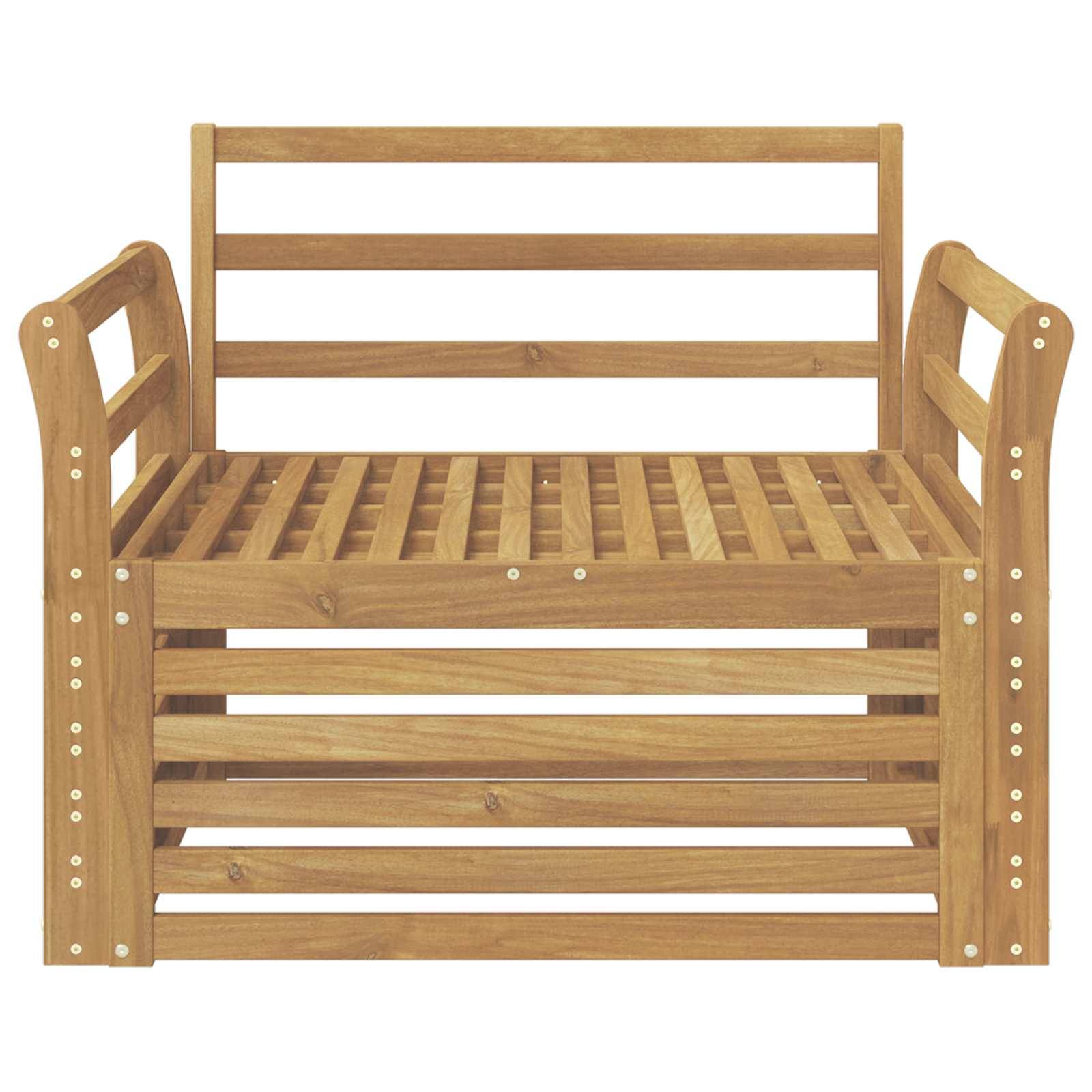vidaXL Outdoor-Sofa Massivholz Akazie Weiß