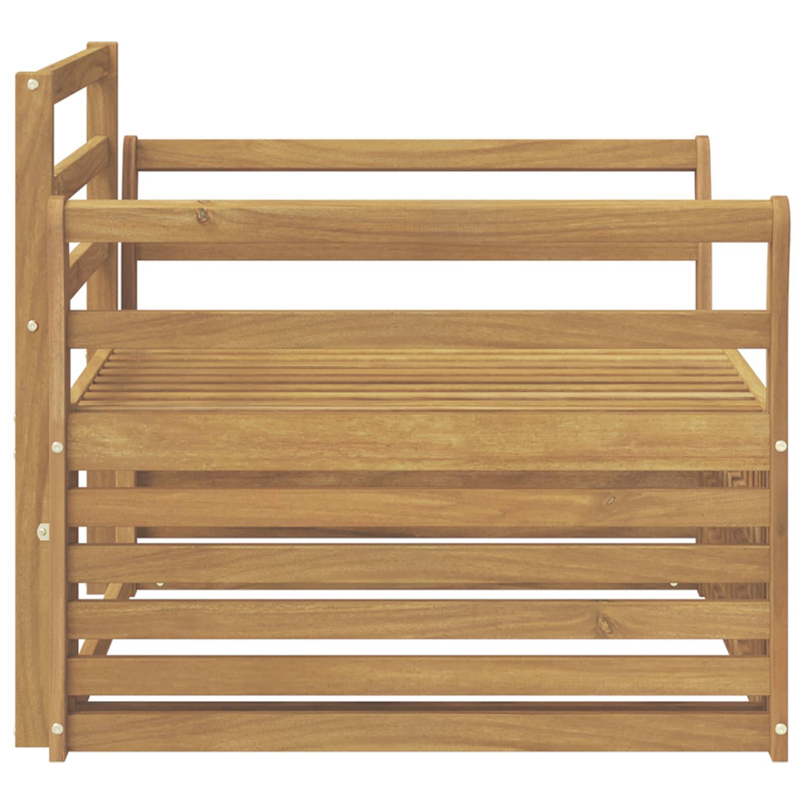 vidaXL Outdoor-Sofa Massivholz Akazie Weiß