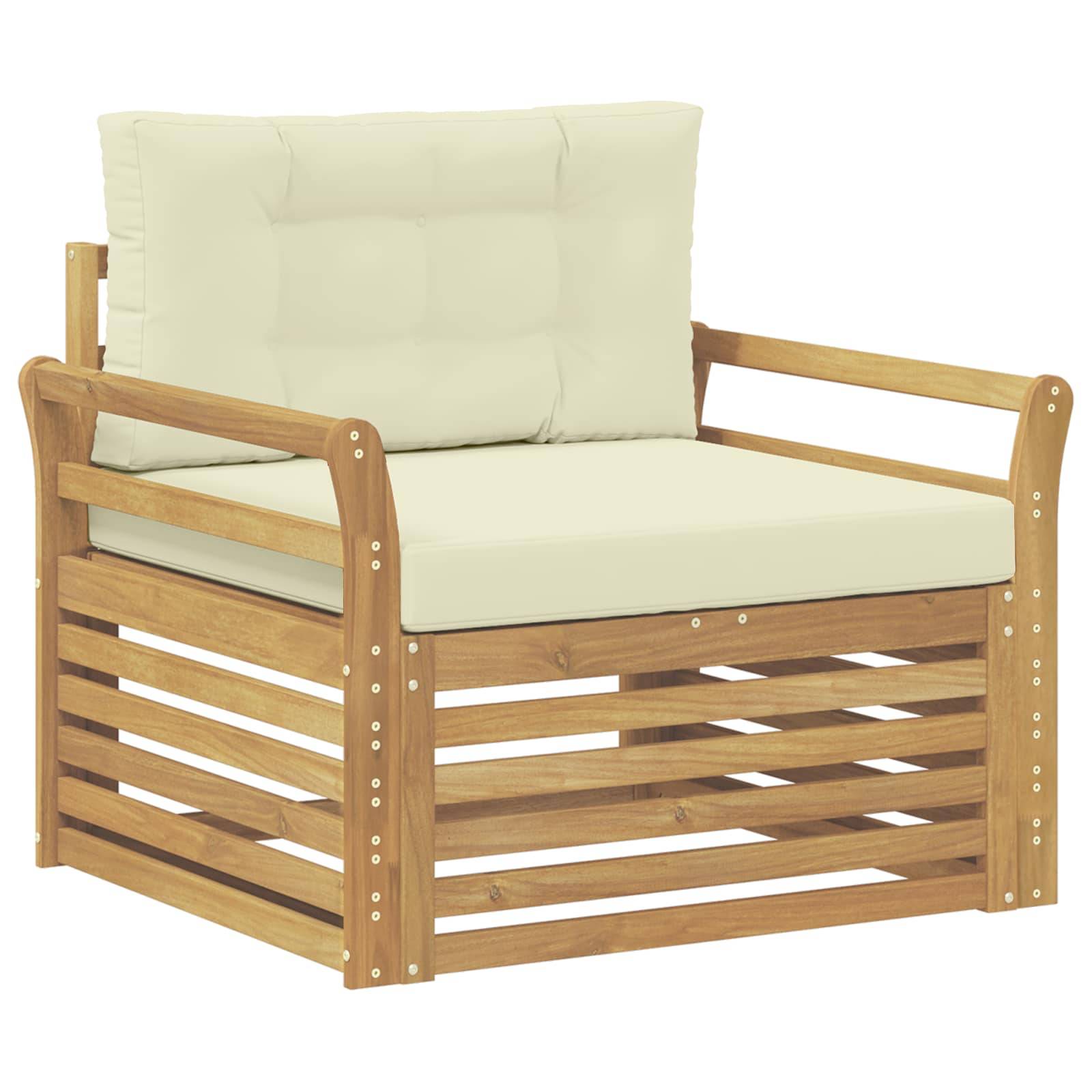 vidaXL Outdoor-Sofa Polyester Weiß