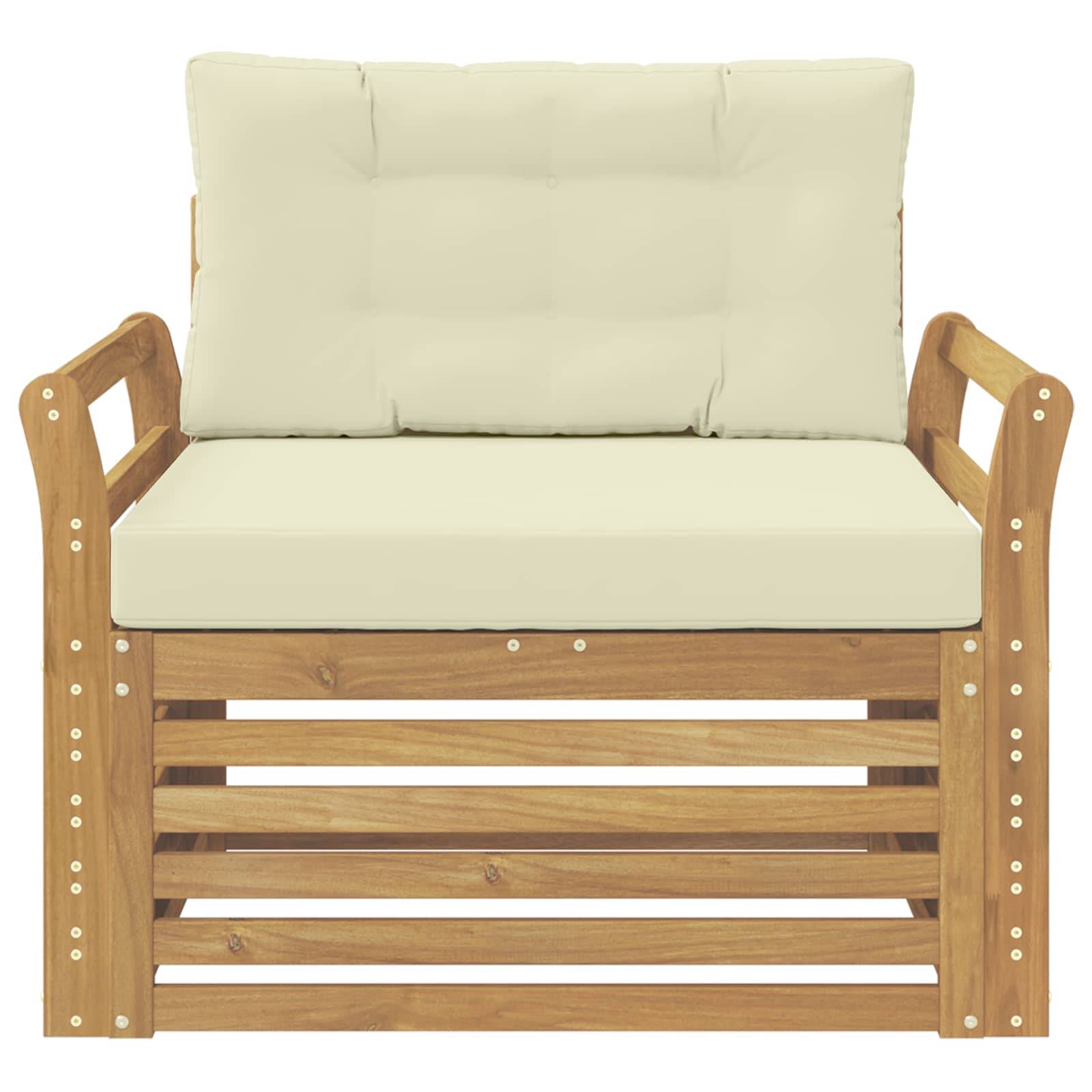 vidaXL Outdoor-Sofa Polyester Weiß