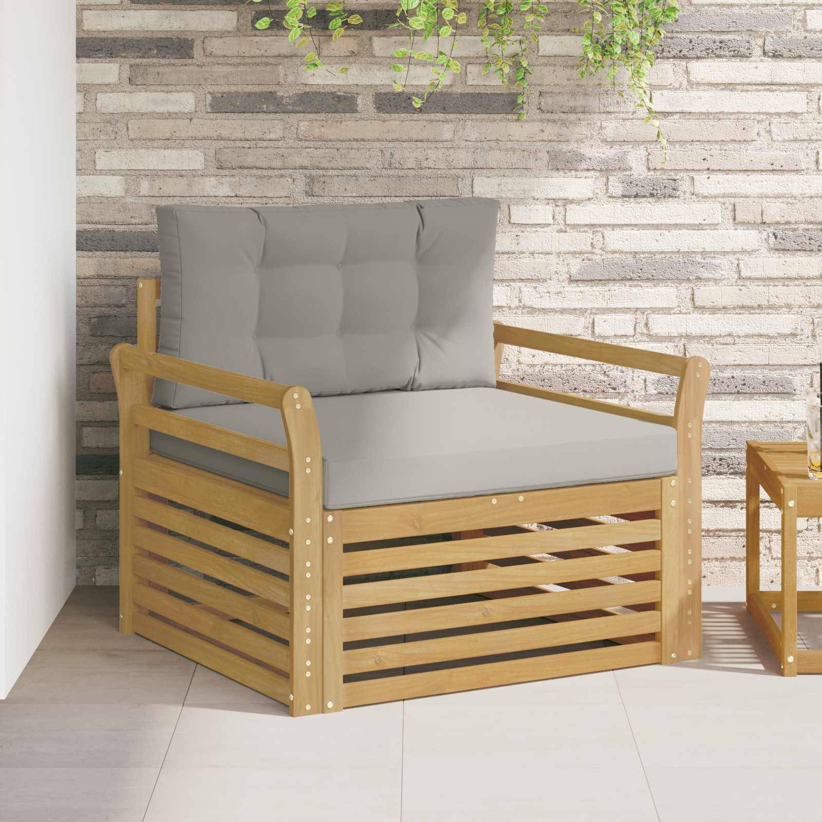 vidaXL Outdoor-Sofa Polyester Weiß
