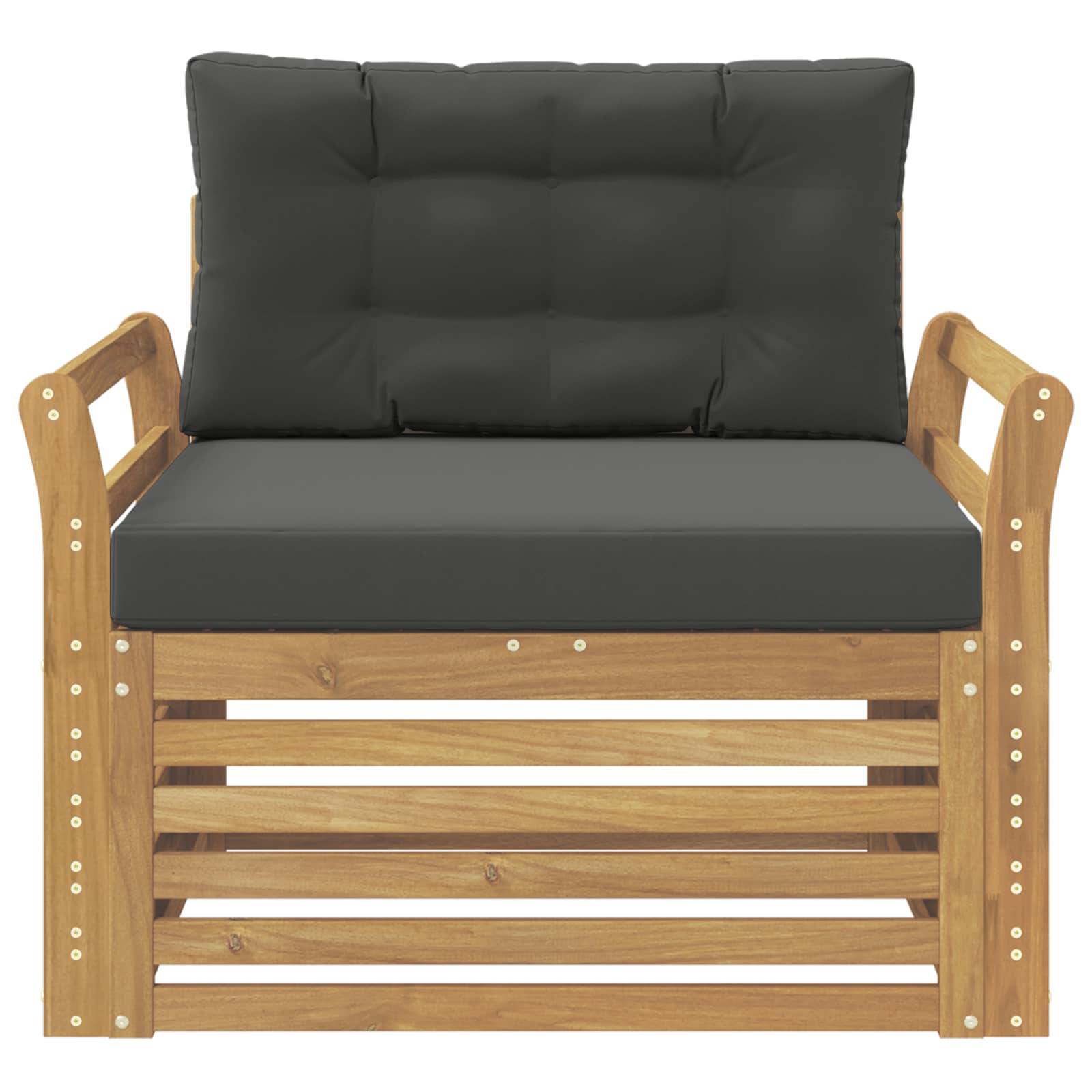 vidaXL Outdoor-Sofa Polyester Weiß