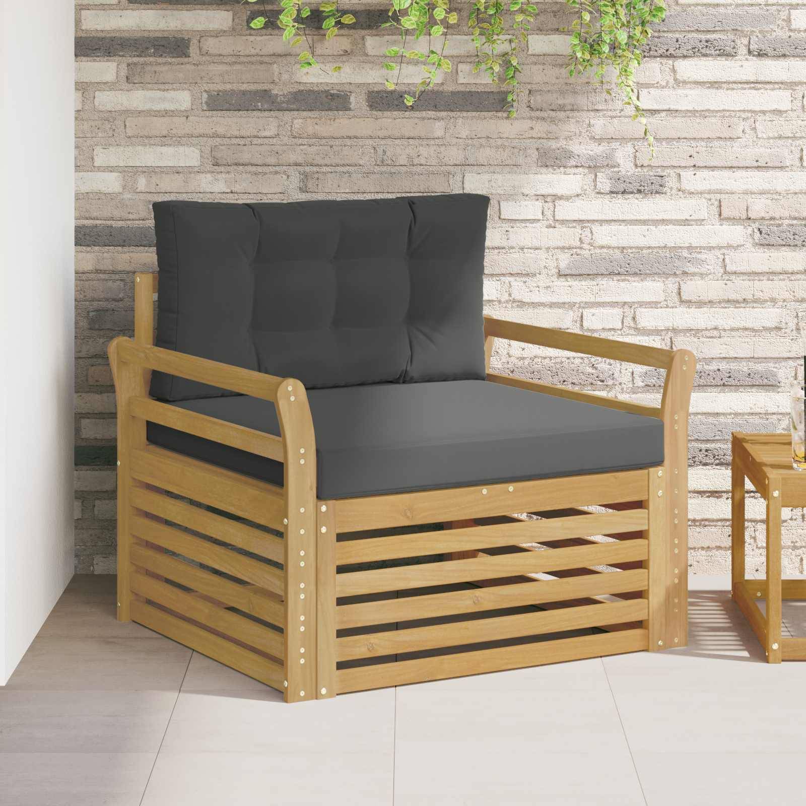 vidaXL Outdoor-Sofa Polyester Weiß