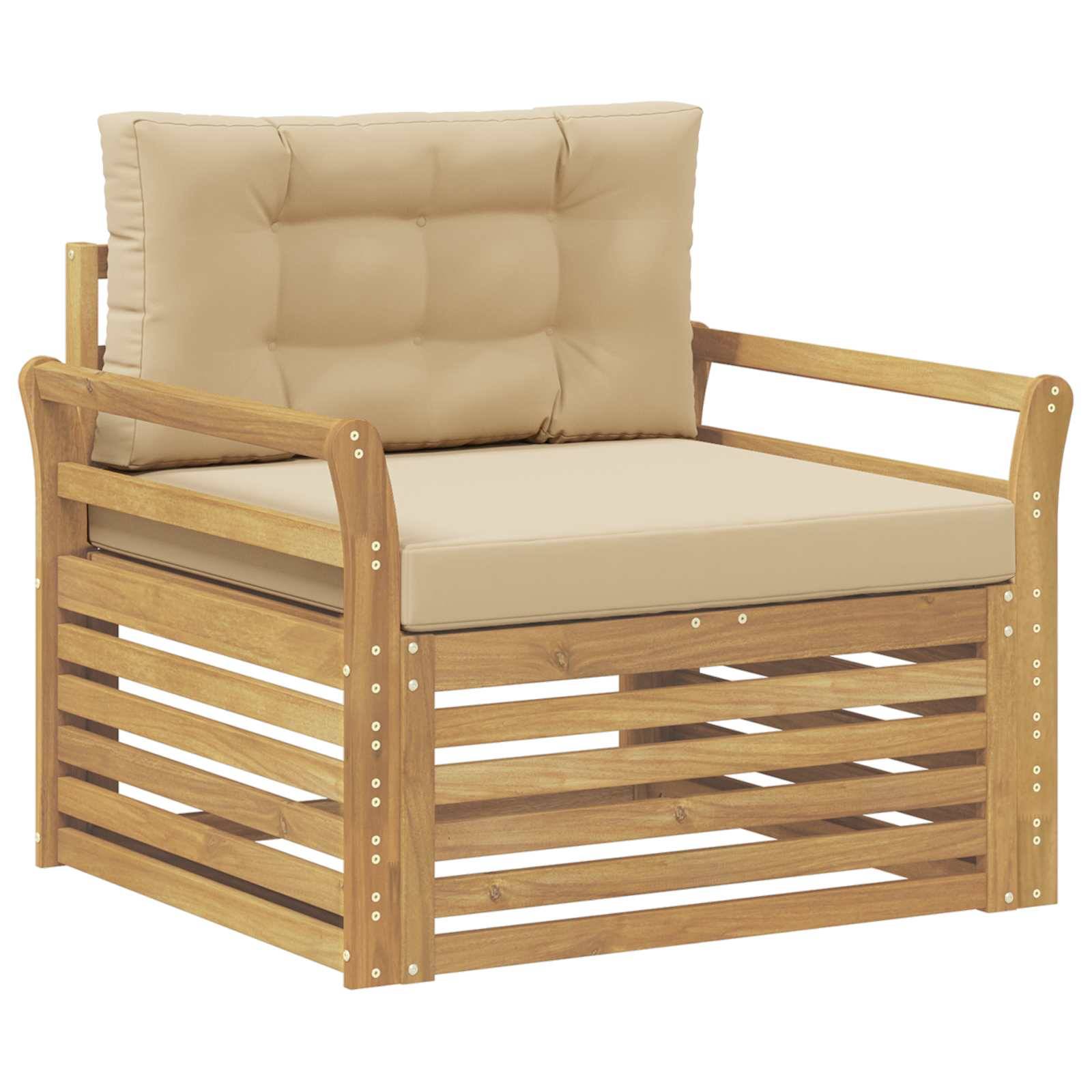 vidaXL Outdoor-Sofa Polyester Weiß