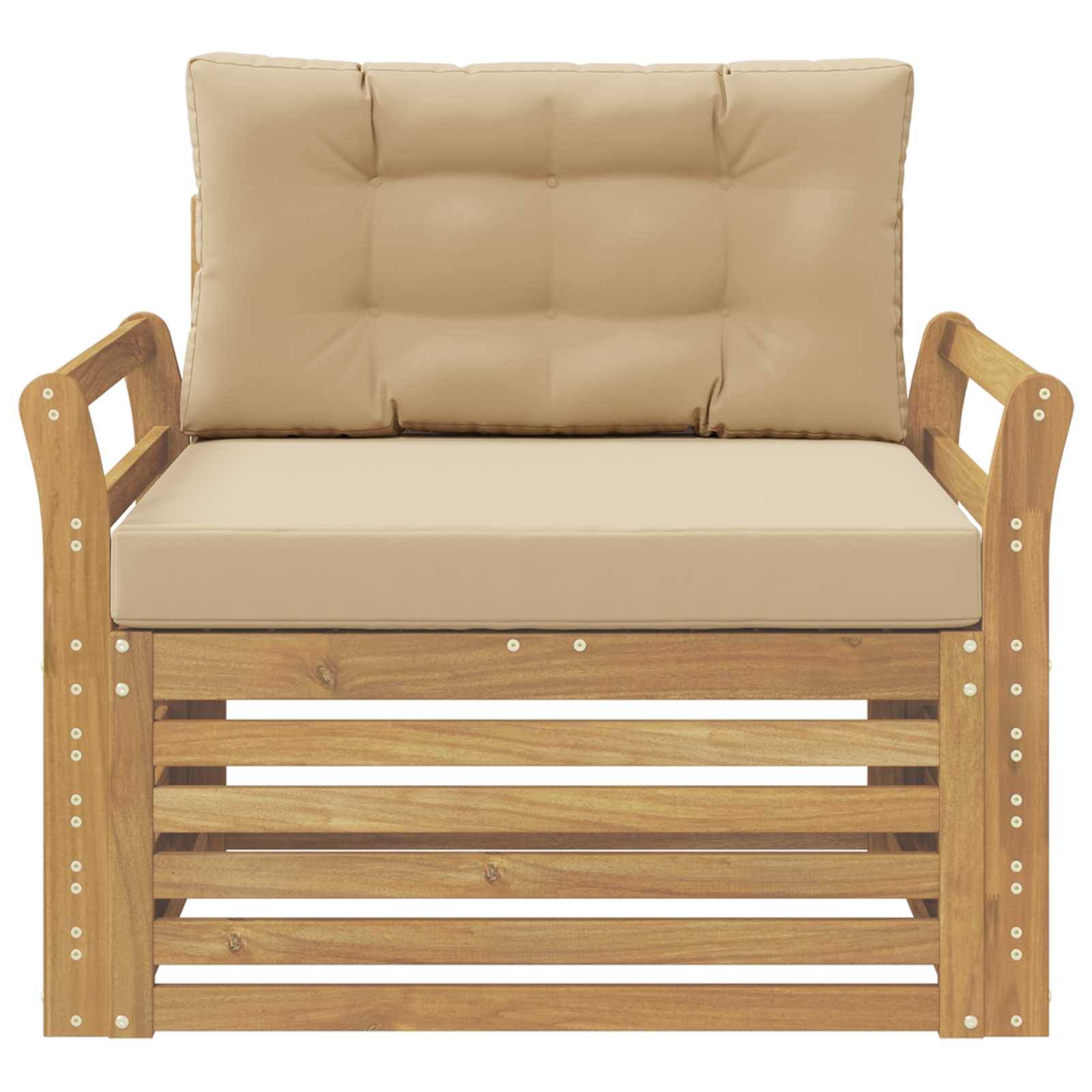 vidaXL Outdoor-Sofa Polyester Weiß