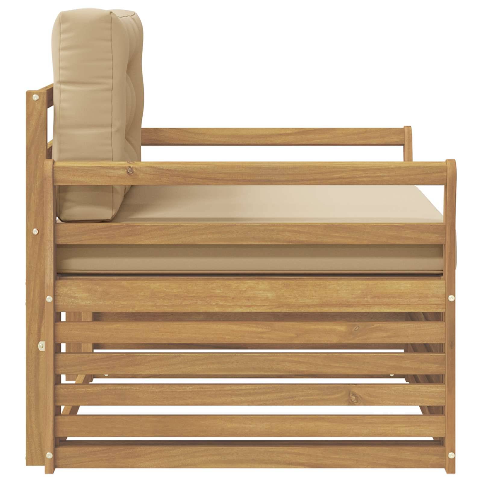 vidaXL Outdoor-Sofa Polyester Weiß
