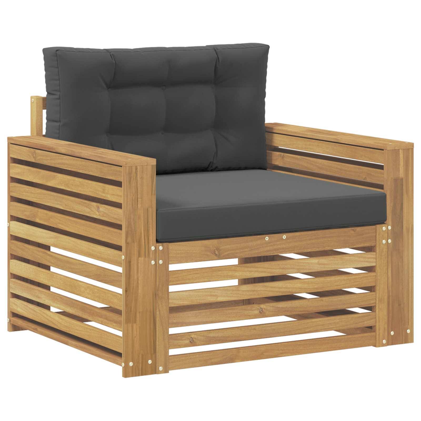 vidaXL Outdoor-Sofa Polyester Weiß und Anthrazit