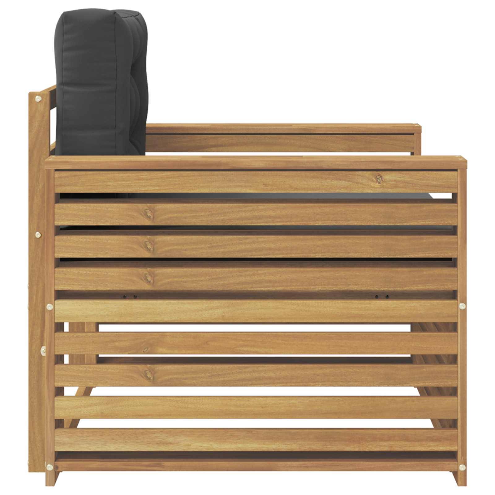 vidaXL Outdoor-Sofa Polyester Weiß und Anthrazit