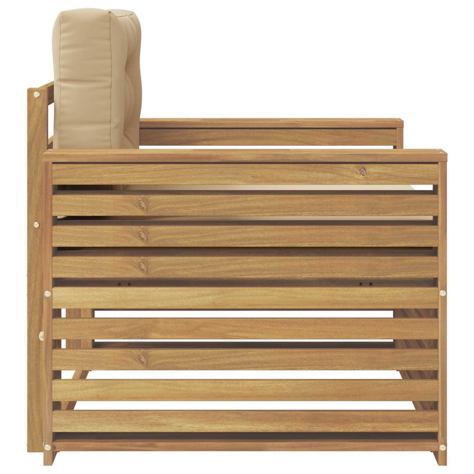 vidaXL Outdoor-Sofa Polyester Weiß und Beige