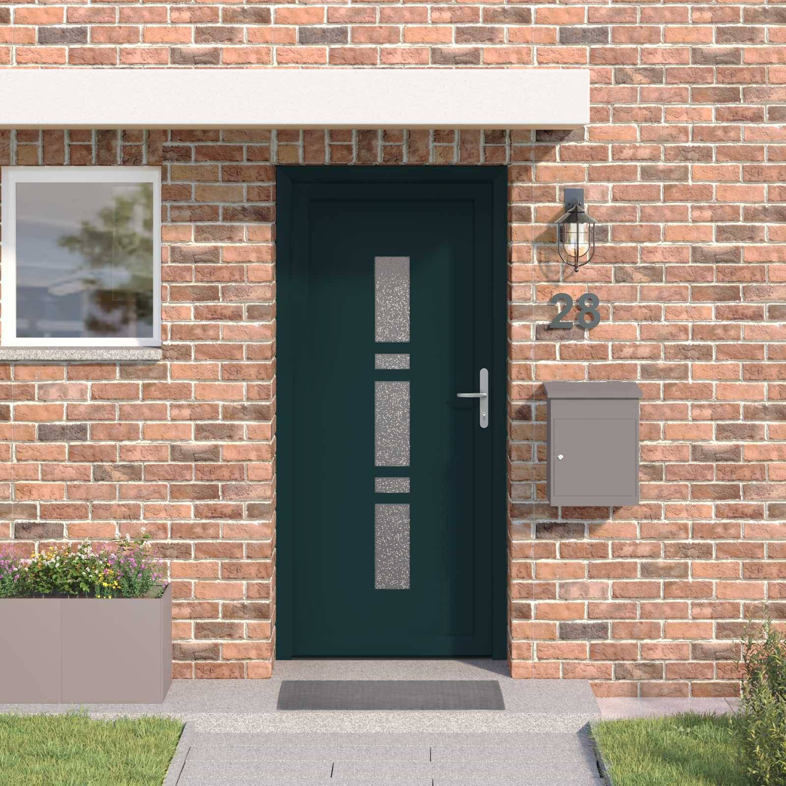 vidaXL Vordertür Anthrazit 88 x 200 cm PVC