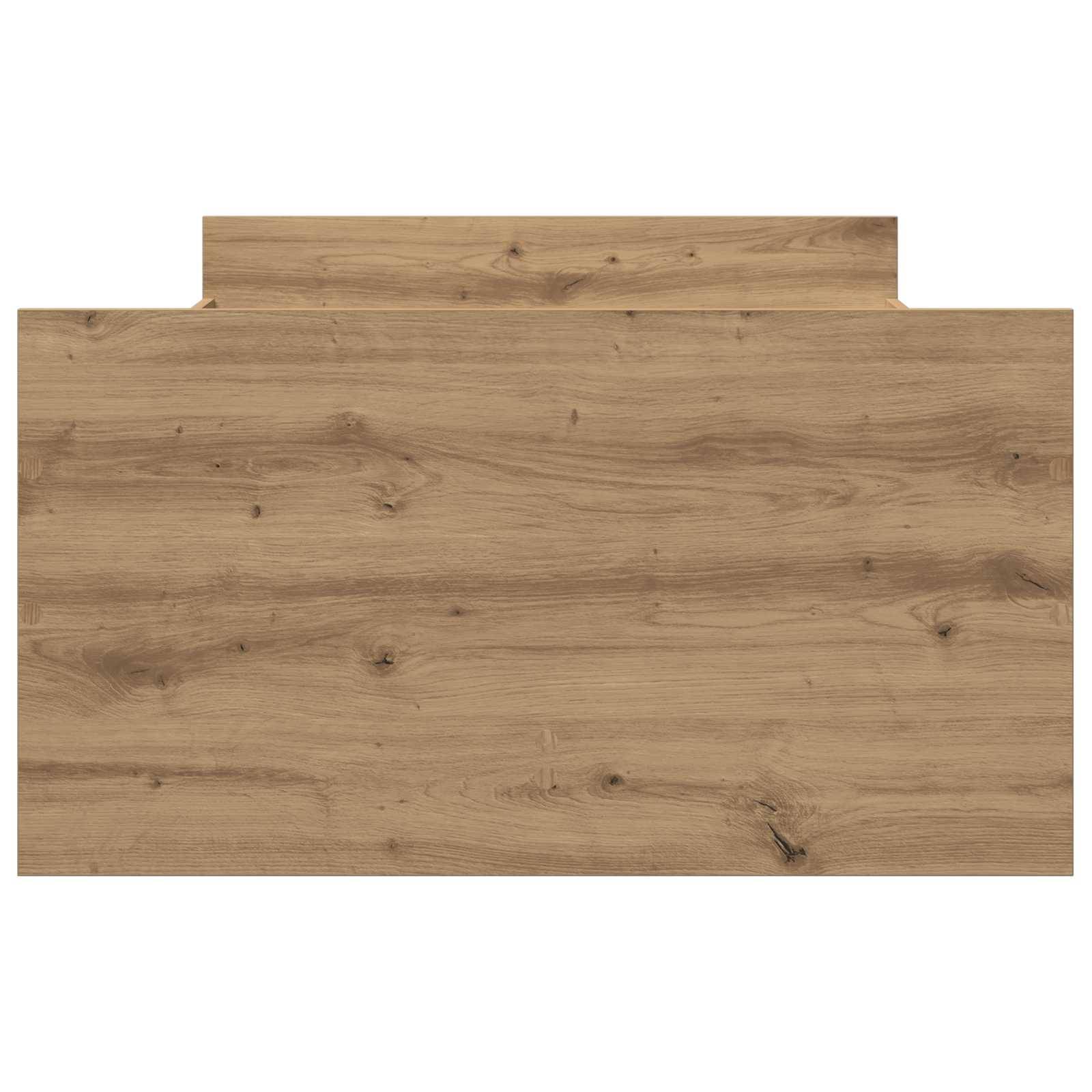 vidaXL Bettrahmen Artisan-Eiche 100 x 200 cm Holzwerkstoff