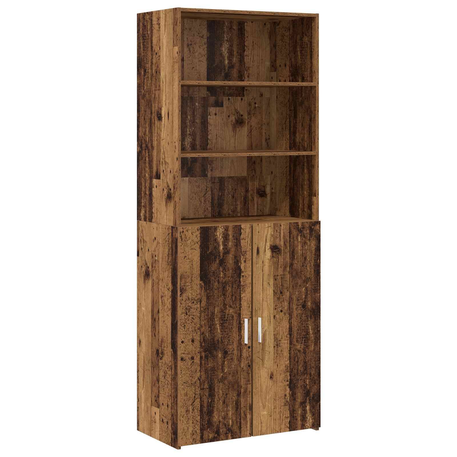 vidaXL Highboard Altholz 70 x 42,5 x 185 cm Holzwerkstoff