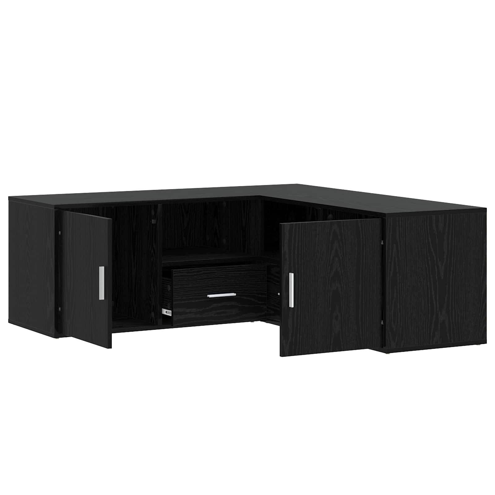 vidaXL Eckschrank Schwarze Eiche 200 x 40 x 45 cm Holzwerkstoff