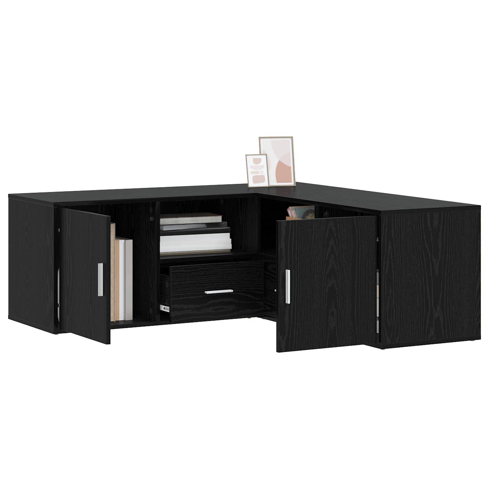 vidaXL Eckschrank Schwarze Eiche 200 x 40 x 45 cm Holzwerkstoff