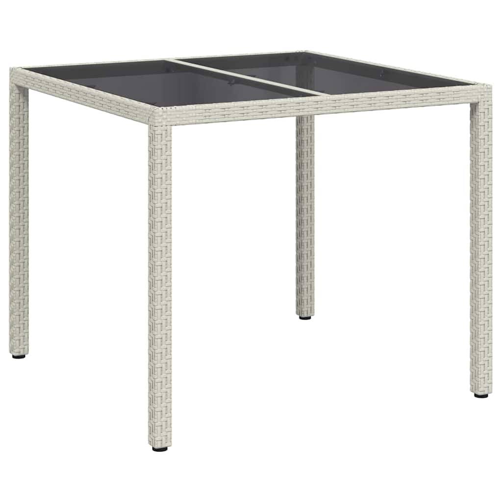 vidaXL Gartentisch Weiß 90 x 90 x 75 cm Poly-Rattan