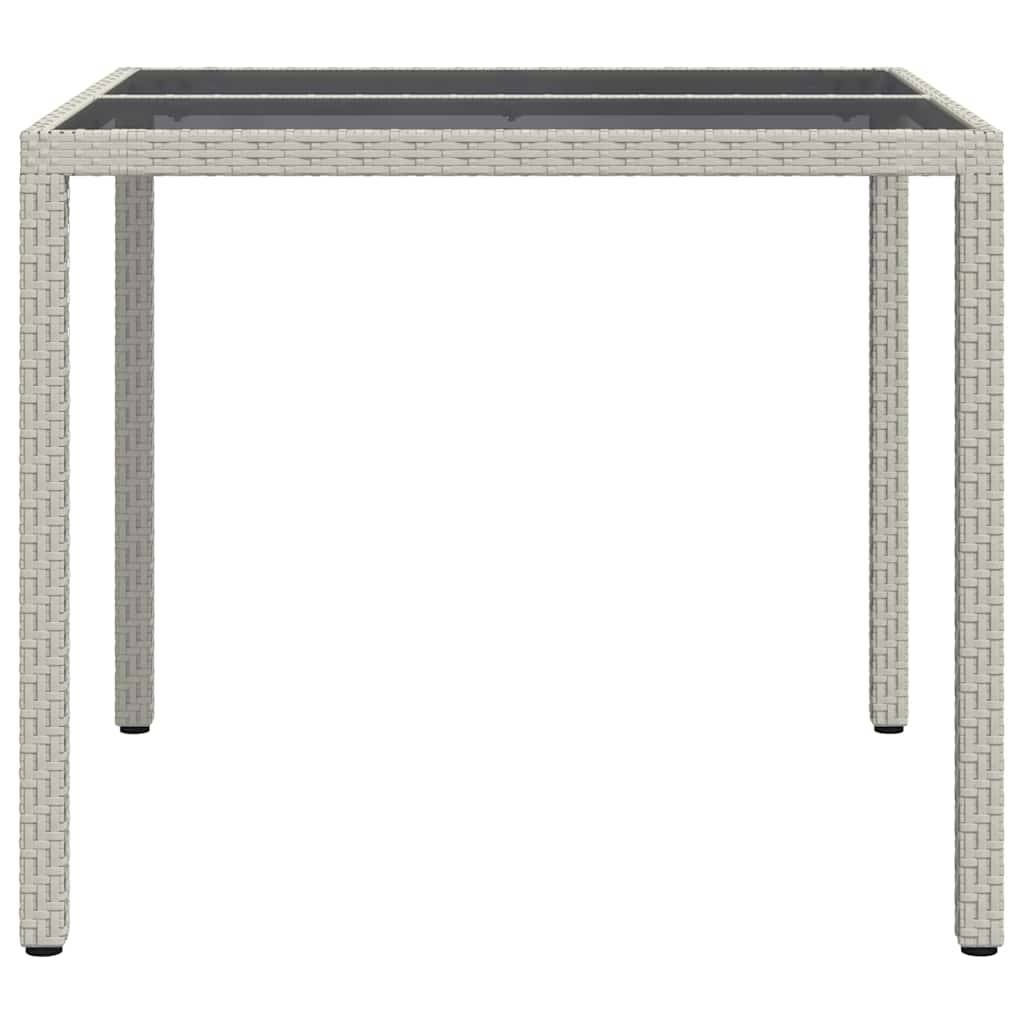 vidaXL Gartentisch Weiß 90 x 90 x 75 cm Poly-Rattan
