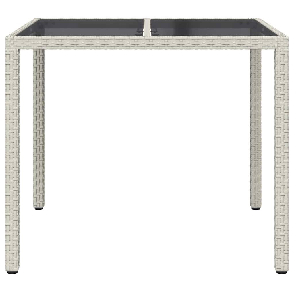 vidaXL Gartentisch Weiß 90 x 90 x 75 cm Poly-Rattan
