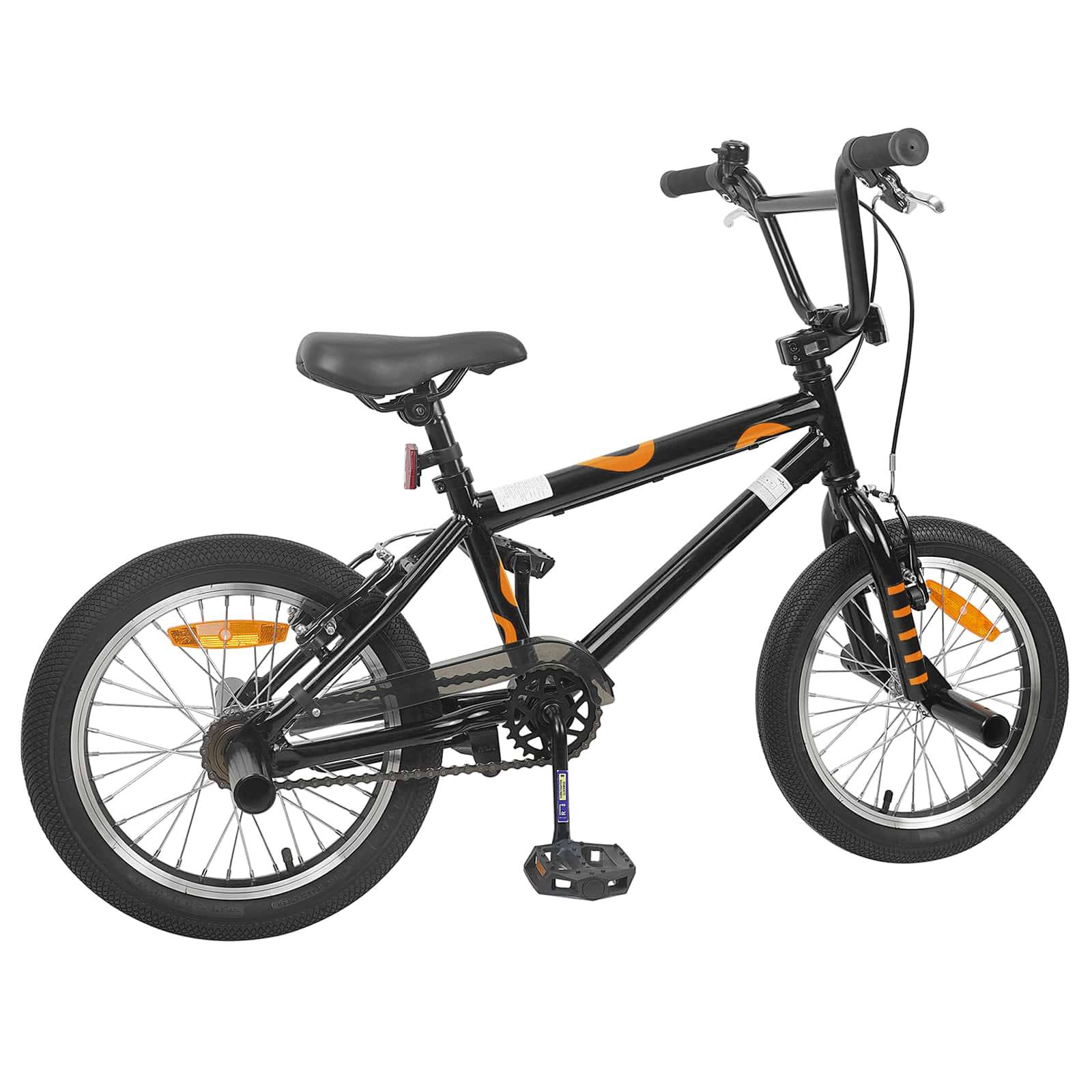 vidaXL BMX Rad 16 Zoll für 5-8 Jahre alt Schwarz