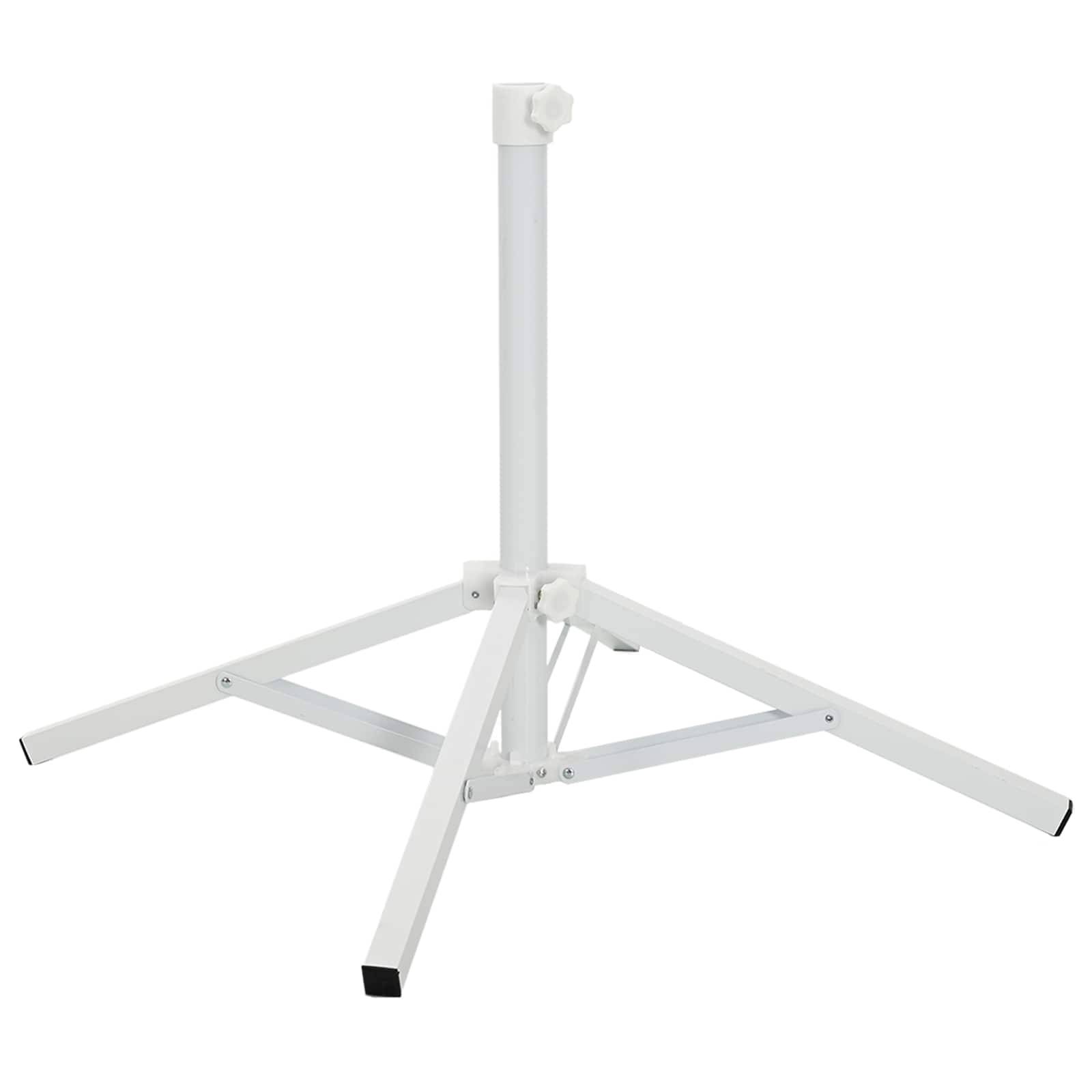 vidaXL Sonnenschirmständer Weiß Stahl für 25-32 mm Mast