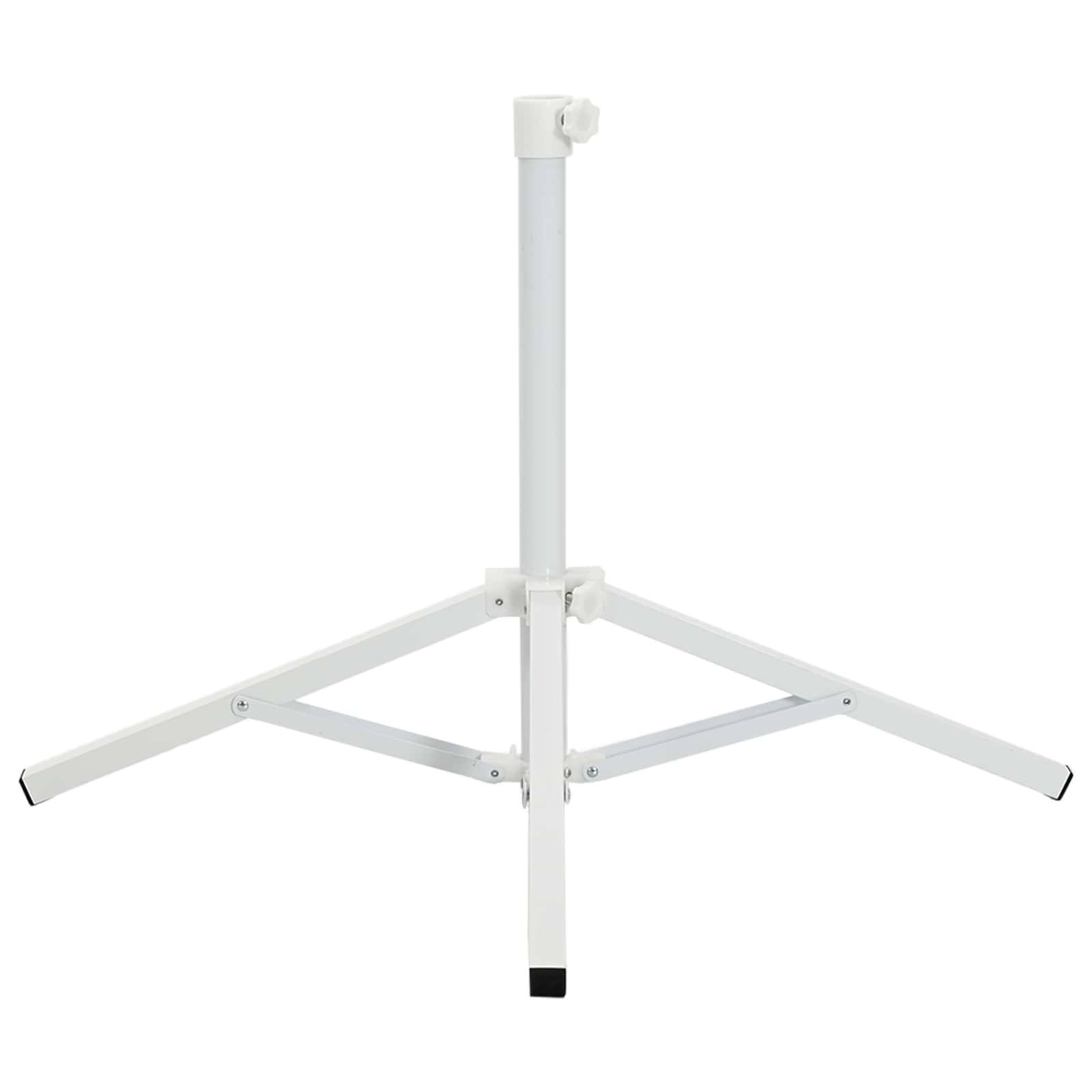 vidaXL Sonnenschirmständer Weiß Stahl für 25-32 mm Mast