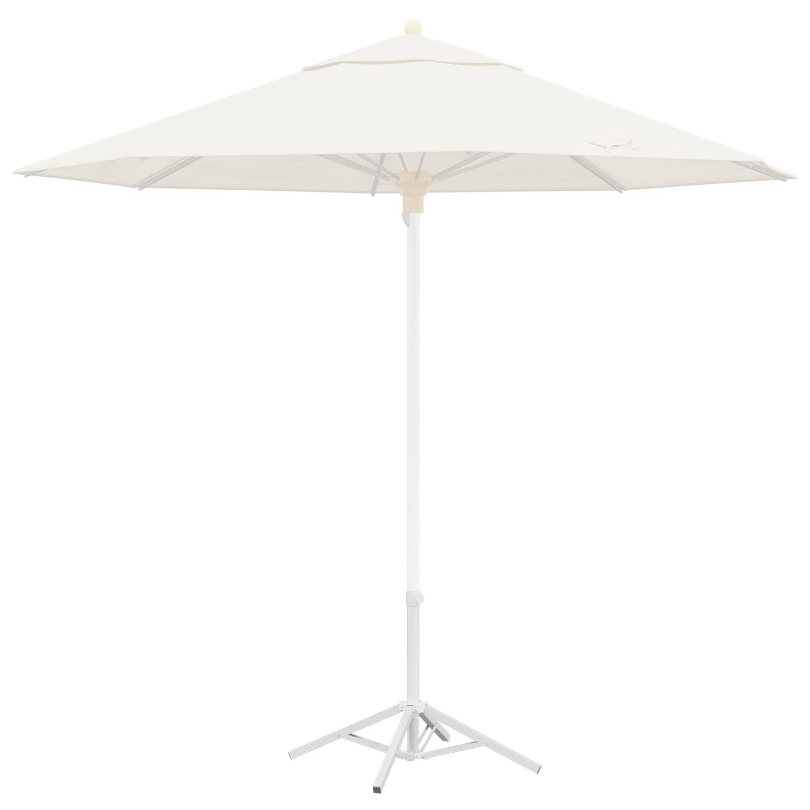 vidaXL Sonnenschirmständer Weiß Stahl für 25-32 mm Mast
