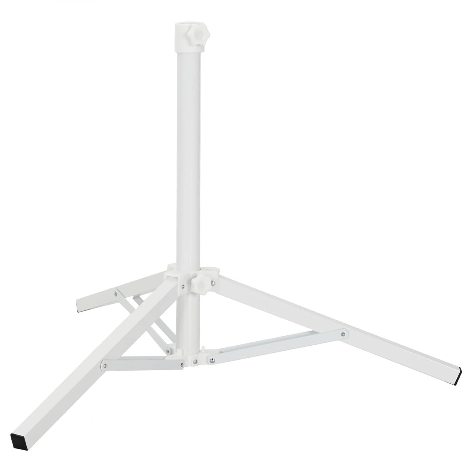 vidaXL Parasol Stand Weiß Stahl for 25-32 mm Pole