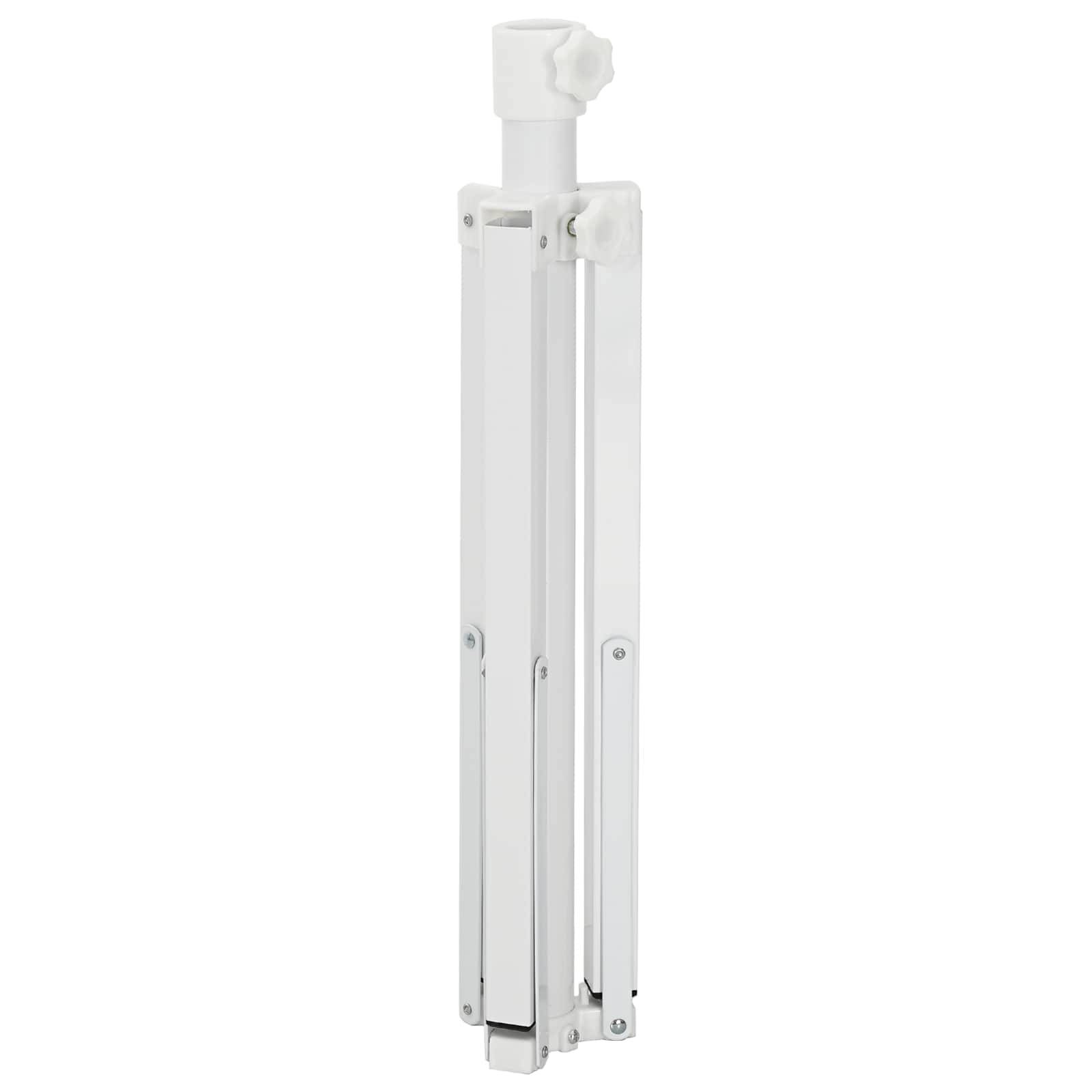 vidaXL Parasol Stand Weiß Stahl for 25-32 mm Pole