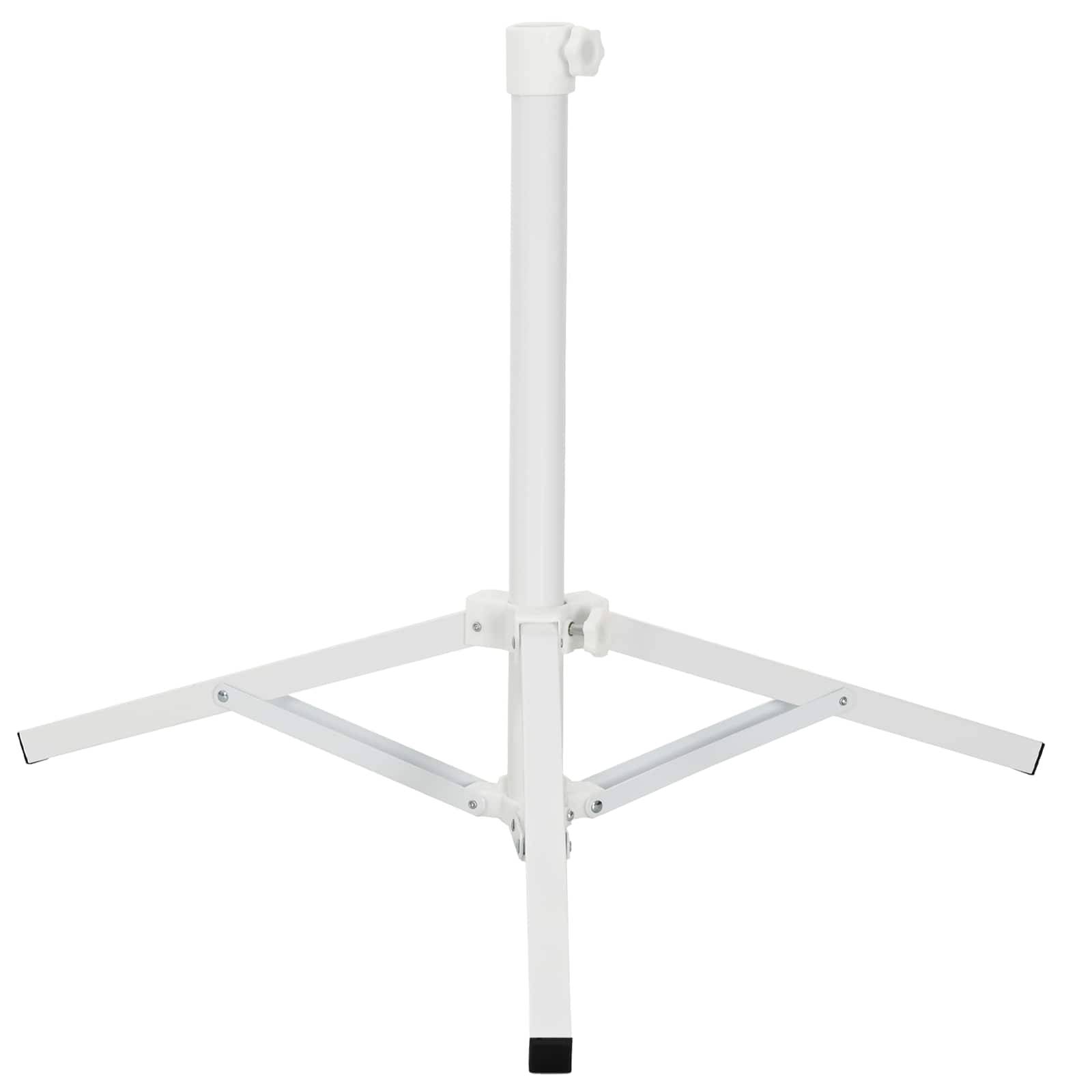 vidaXL Parasol Stand Weiß Stahl for 25-32 mm Pole
