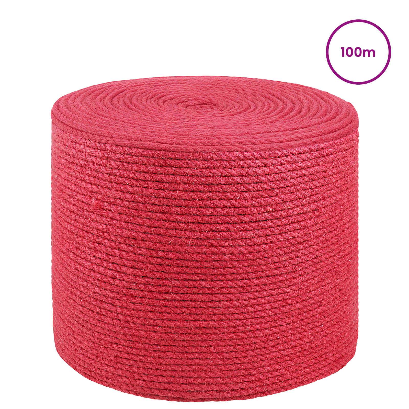 vidaXL Juteseil 10 pcs Rot 100% Tossa Jute