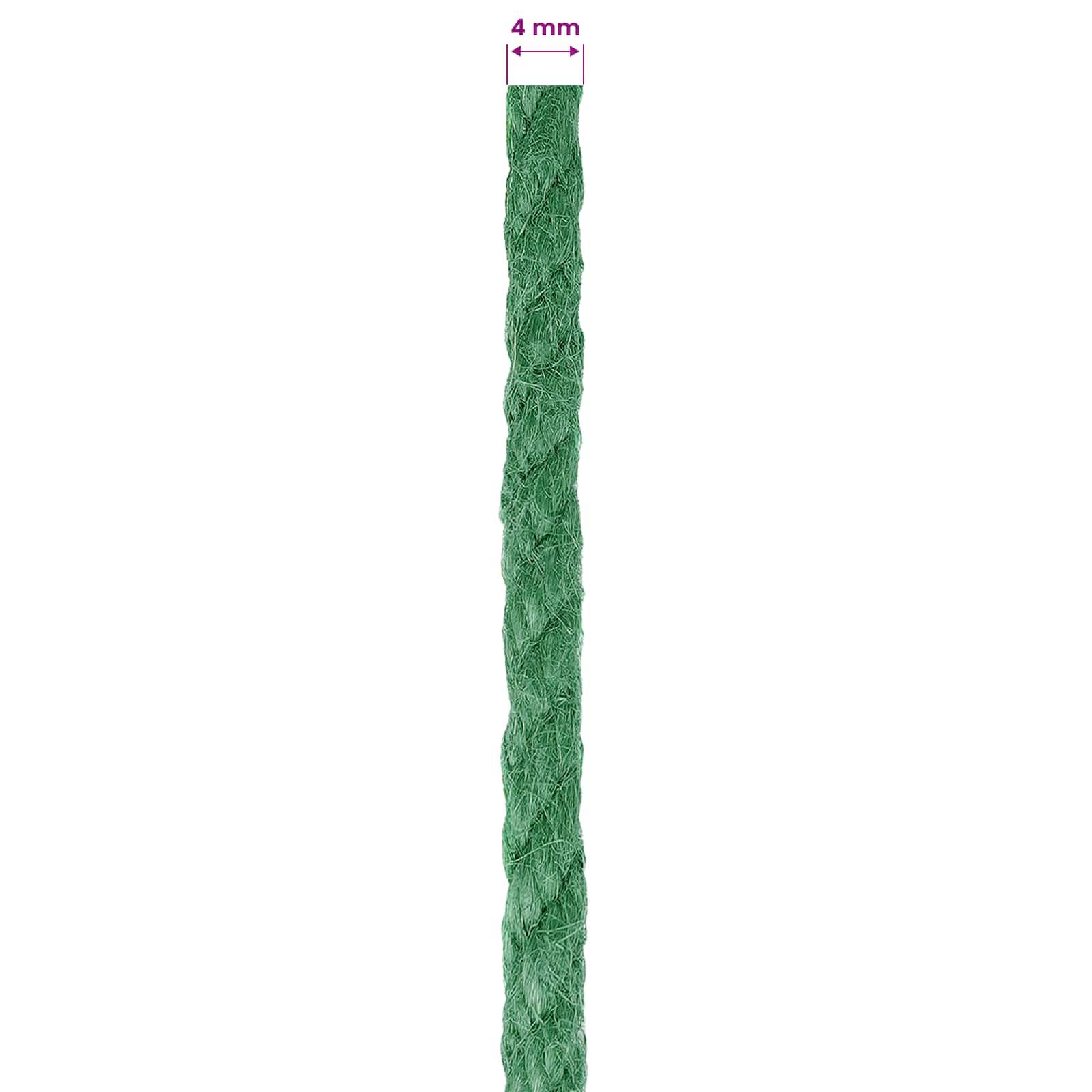 vidaXL Juteseil Grün 100% Tossa Jute