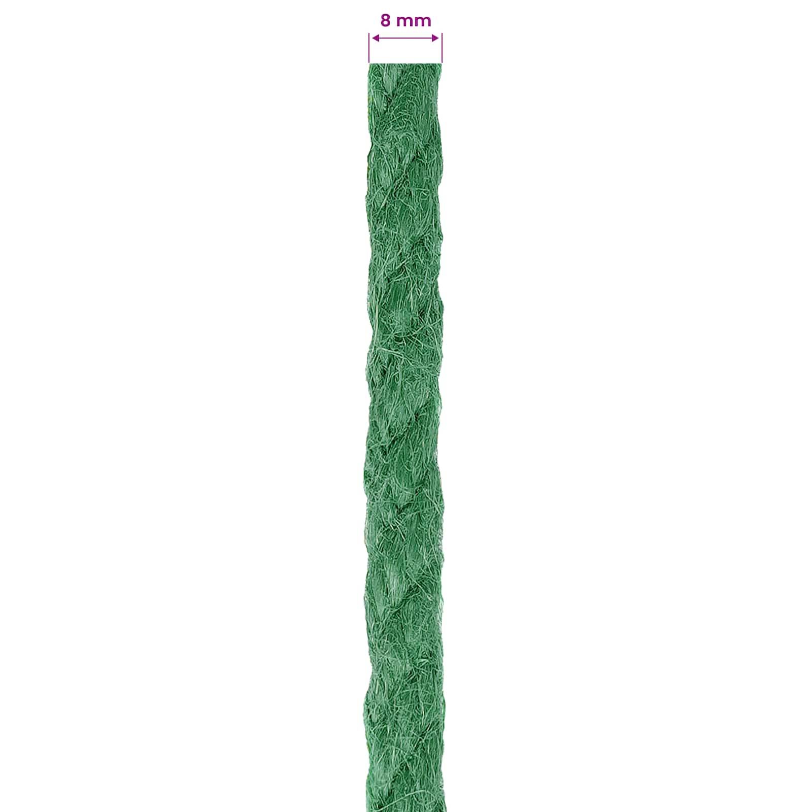 vidaXL Juteseil Grün 100% Tossa Jute