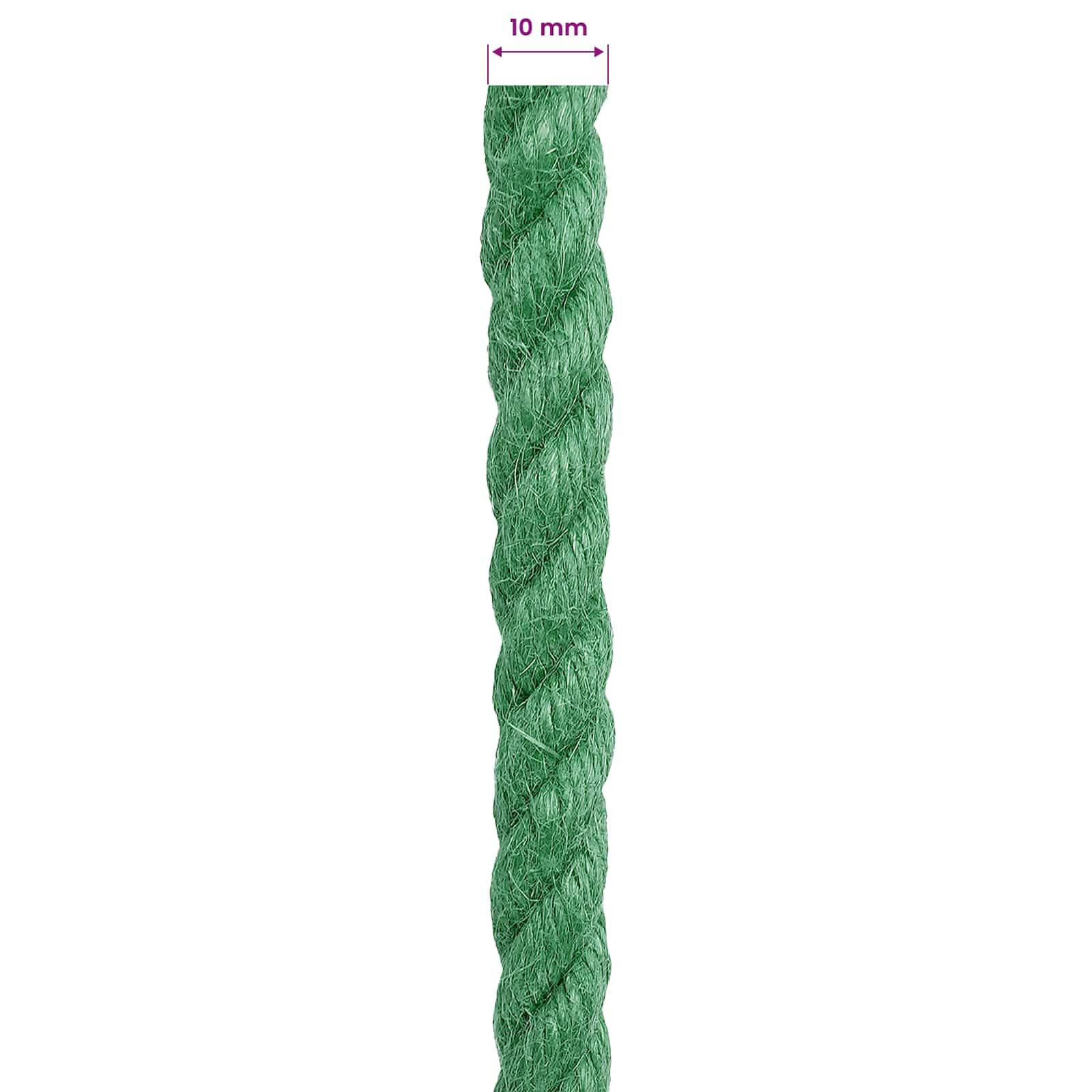 vidaXL Juteseil Grün 100% Tossa Jute