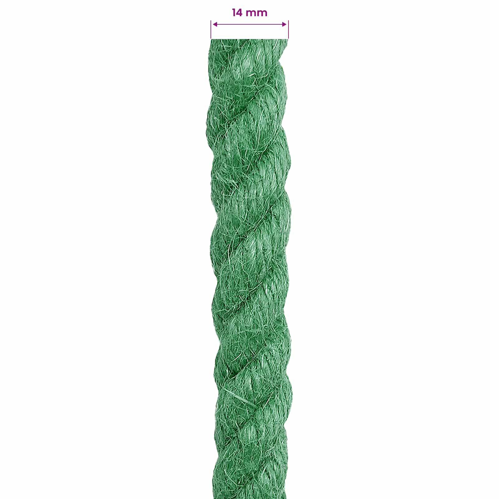 vidaXL Juteseil Grün 100% Tossa Jute
