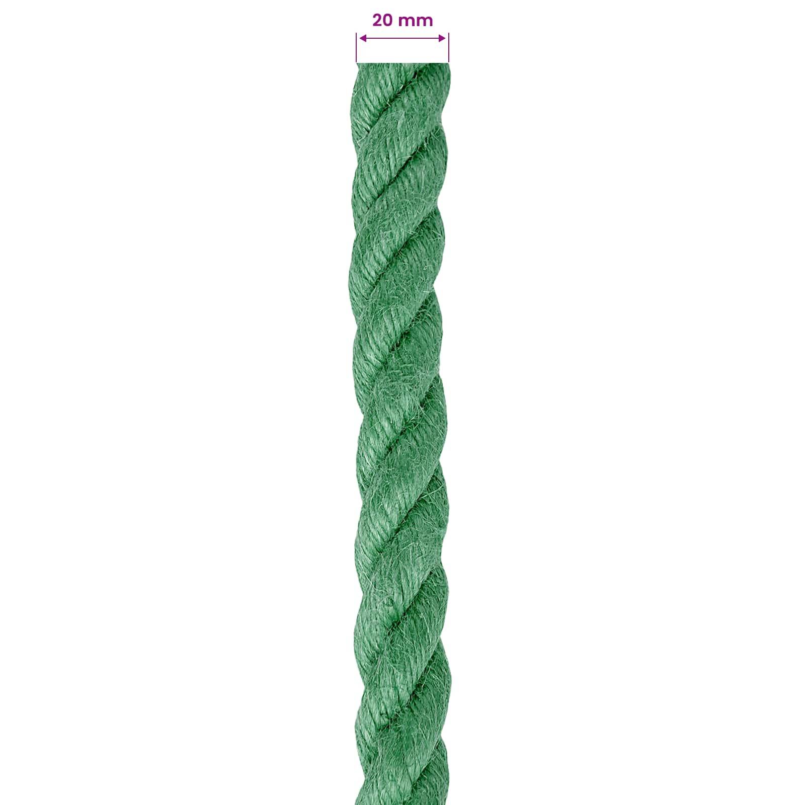 vidaXL Juteseil Grün 100% Tossa Jute