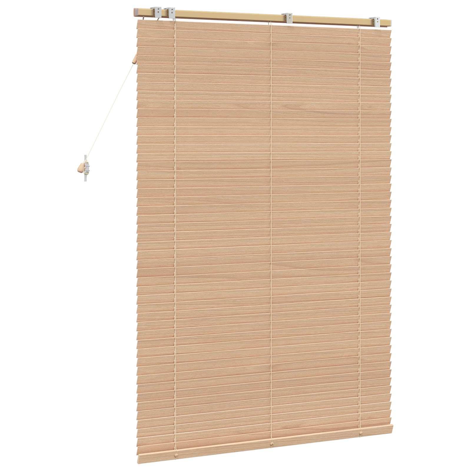 vidaXL Jalousie Eichenoptik 100 x 160 cm 35 mm Massives Paulownia-Holz