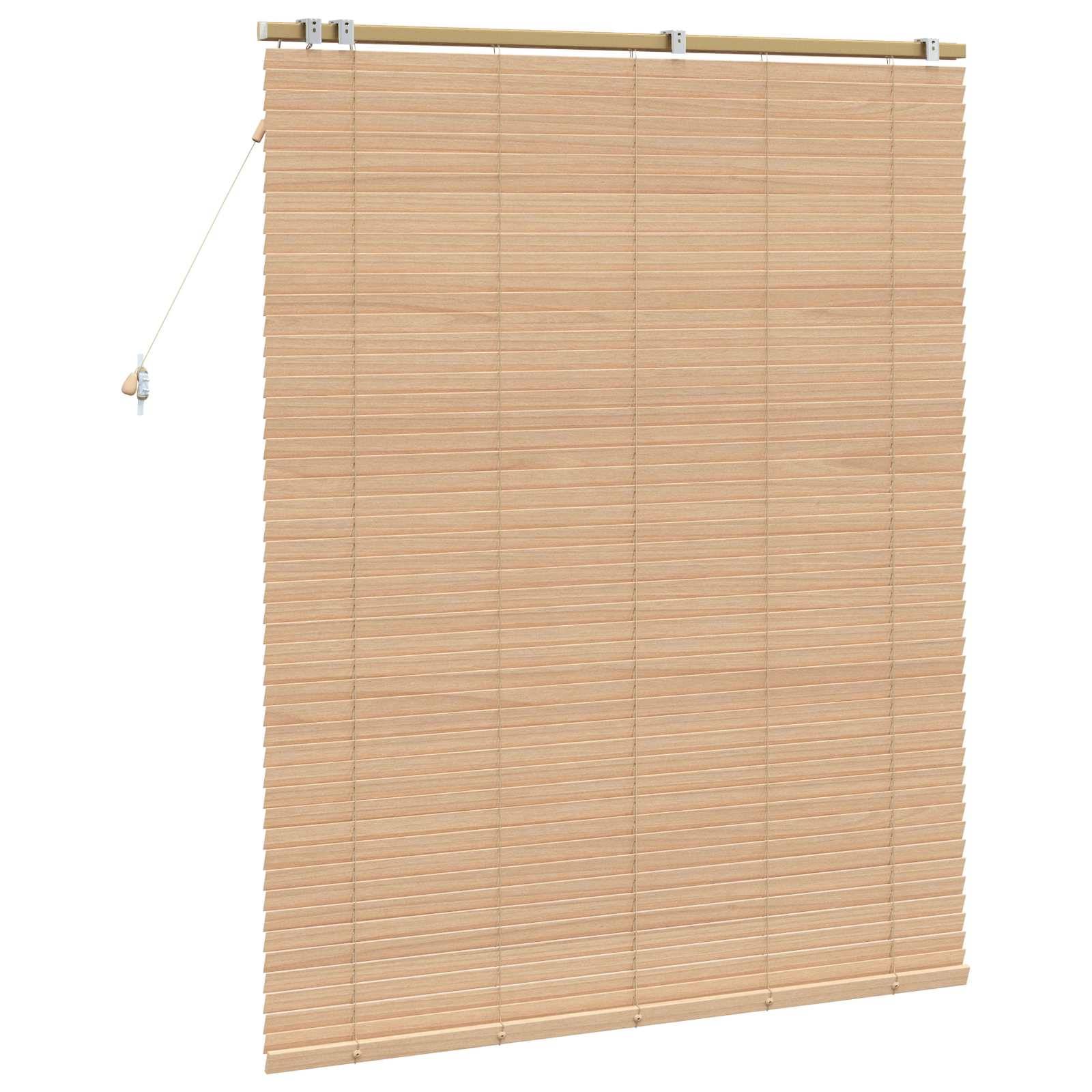 vidaXL Jalousie Eichenoptik 125 x 160 cm 35 mm Massives Paulownia-Holz