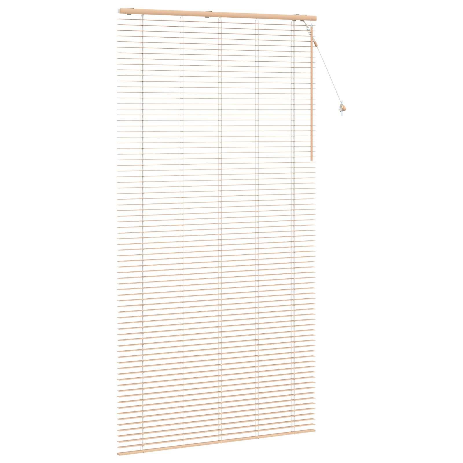 vidaXL Jalousie Eichenoptik 125 x 250 cm 35 mm Massives Paulownia-Holz