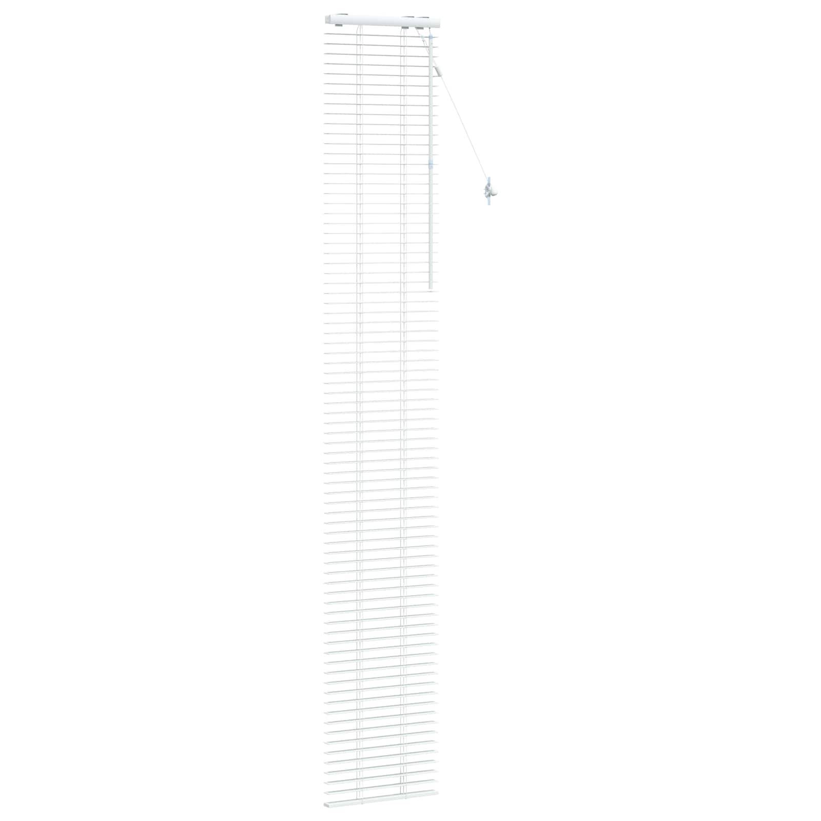 vidaXL Jalousie Weiß 45 x 250 cm 35 mm Massives Paulownia-Holz