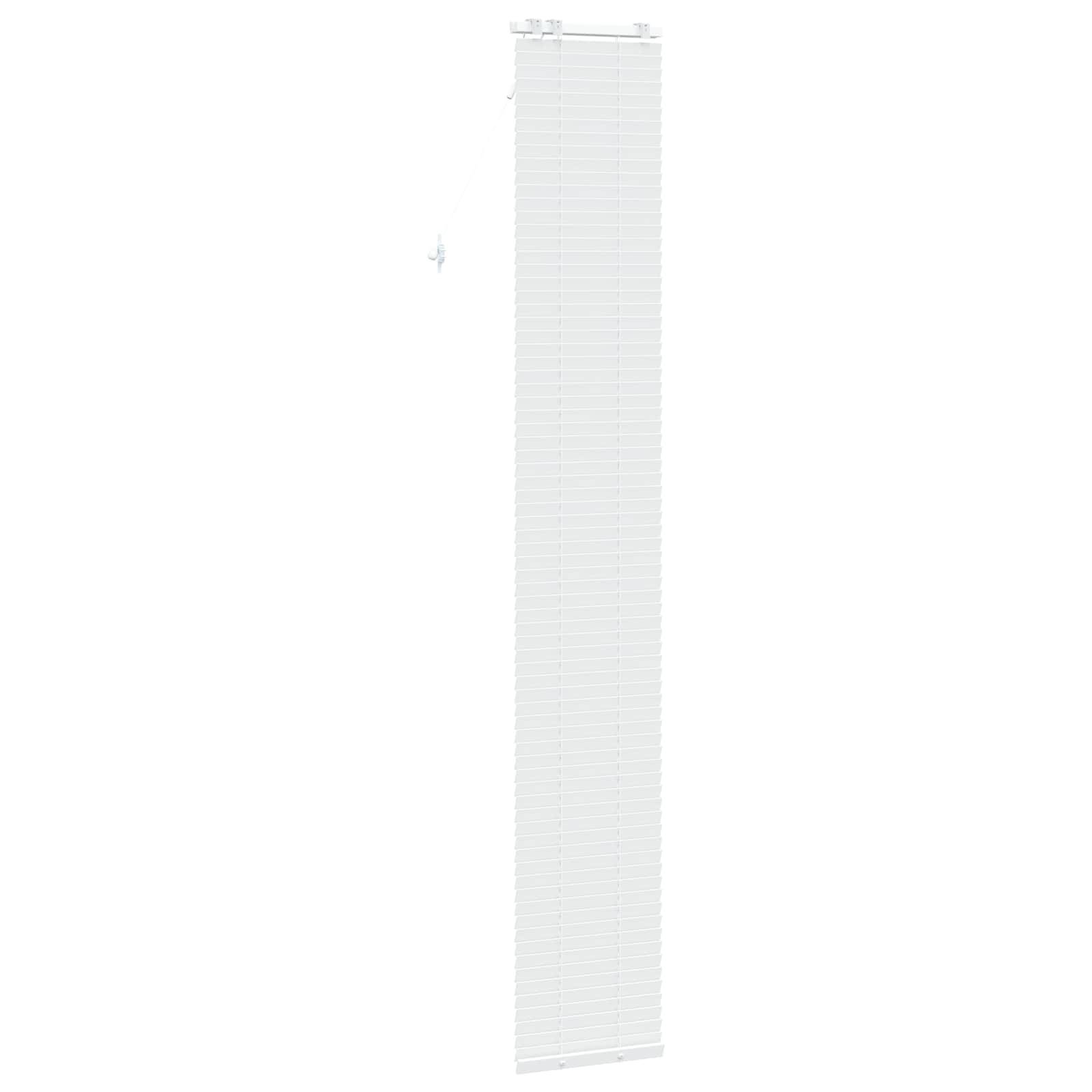 vidaXL Jalousie Weiß 45 x 250 cm 35 mm Massives Paulownia-Holz