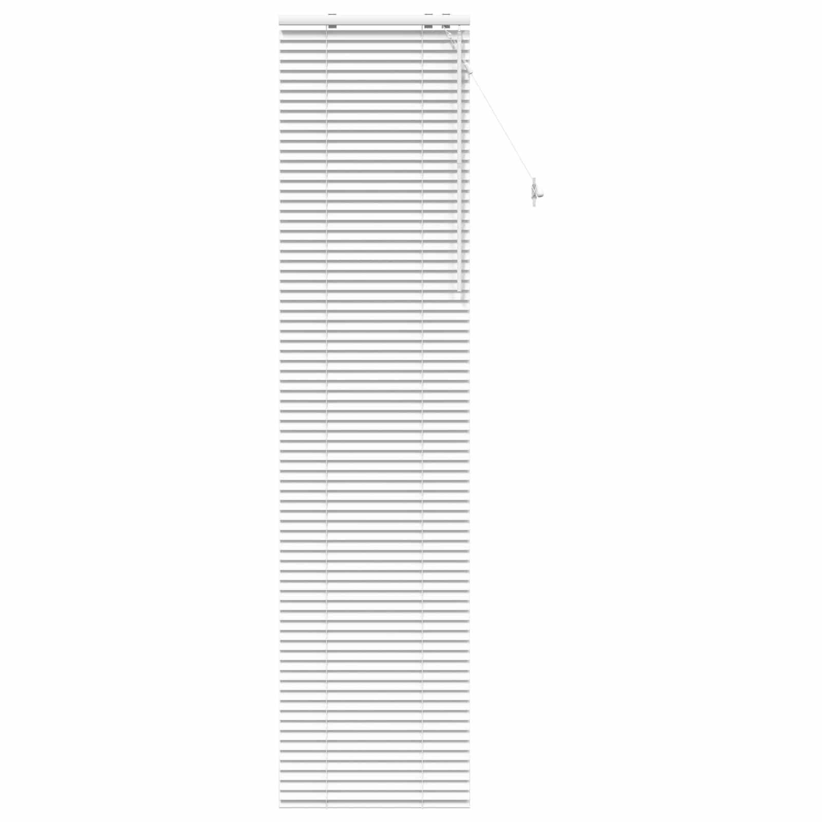vidaXL Jalousie Weiß 60 x 250 cm 35 mm Massives Paulownia-Holz