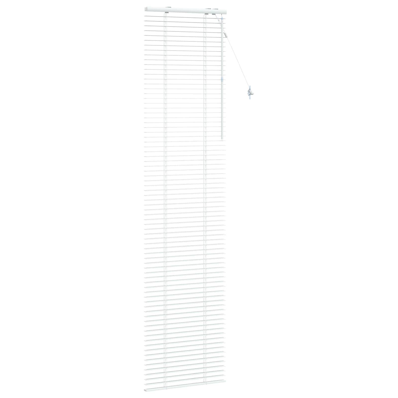 vidaXL Jalousie Weiß 60 x 250 cm 35 mm Massives Paulownia-Holz