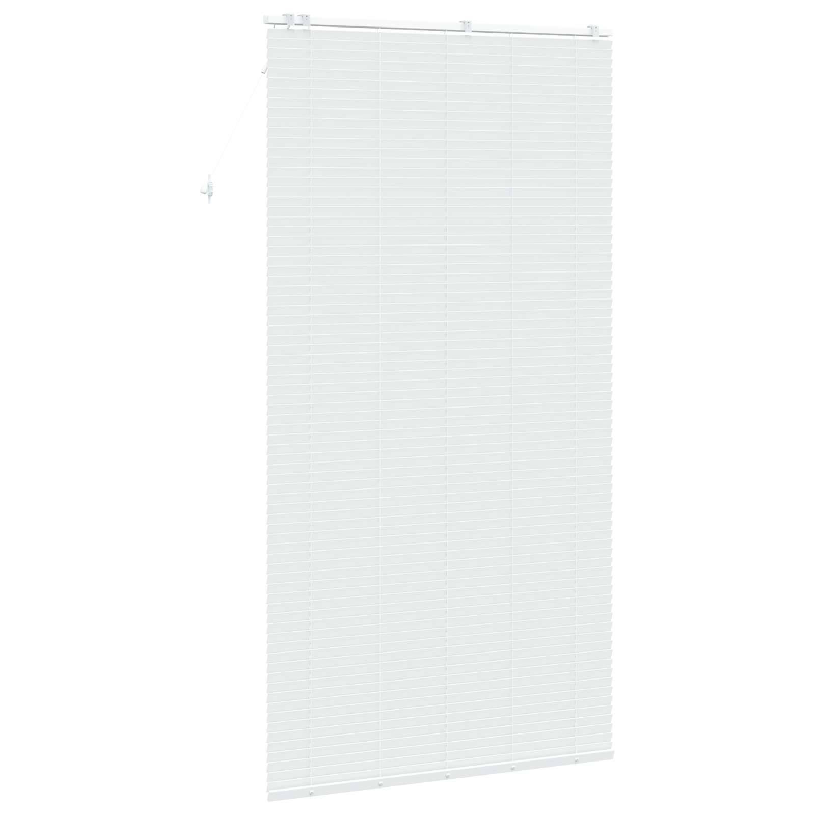 vidaXL Jalousie Weiß 125 x 250 cm 35 mm Massives Paulownia-Holz