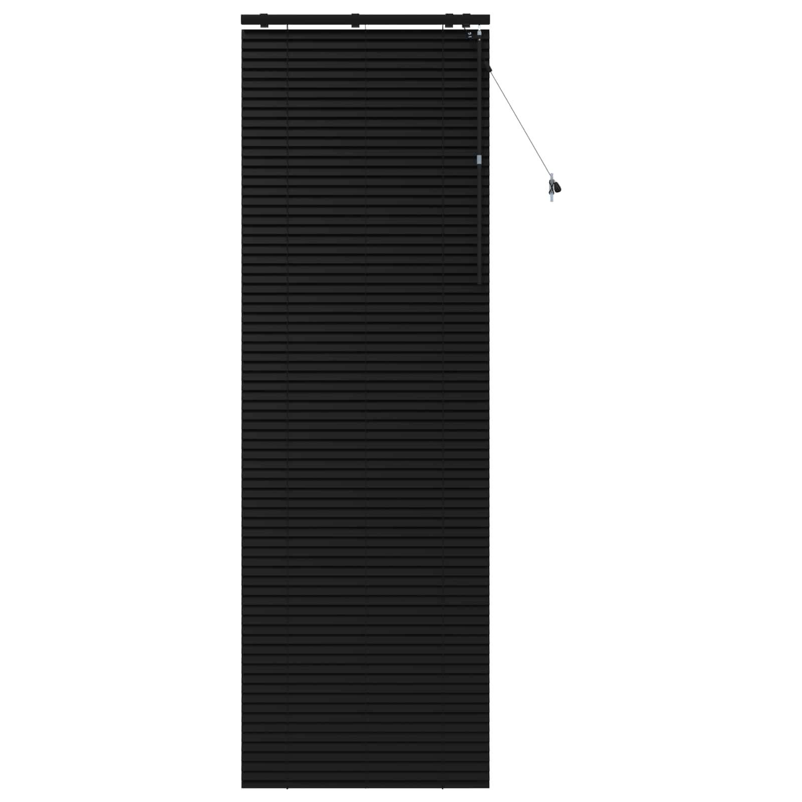 vidaXL Jalousie Schwarz 70 x 250 cm 35 mm Massives Paulownia-Holz