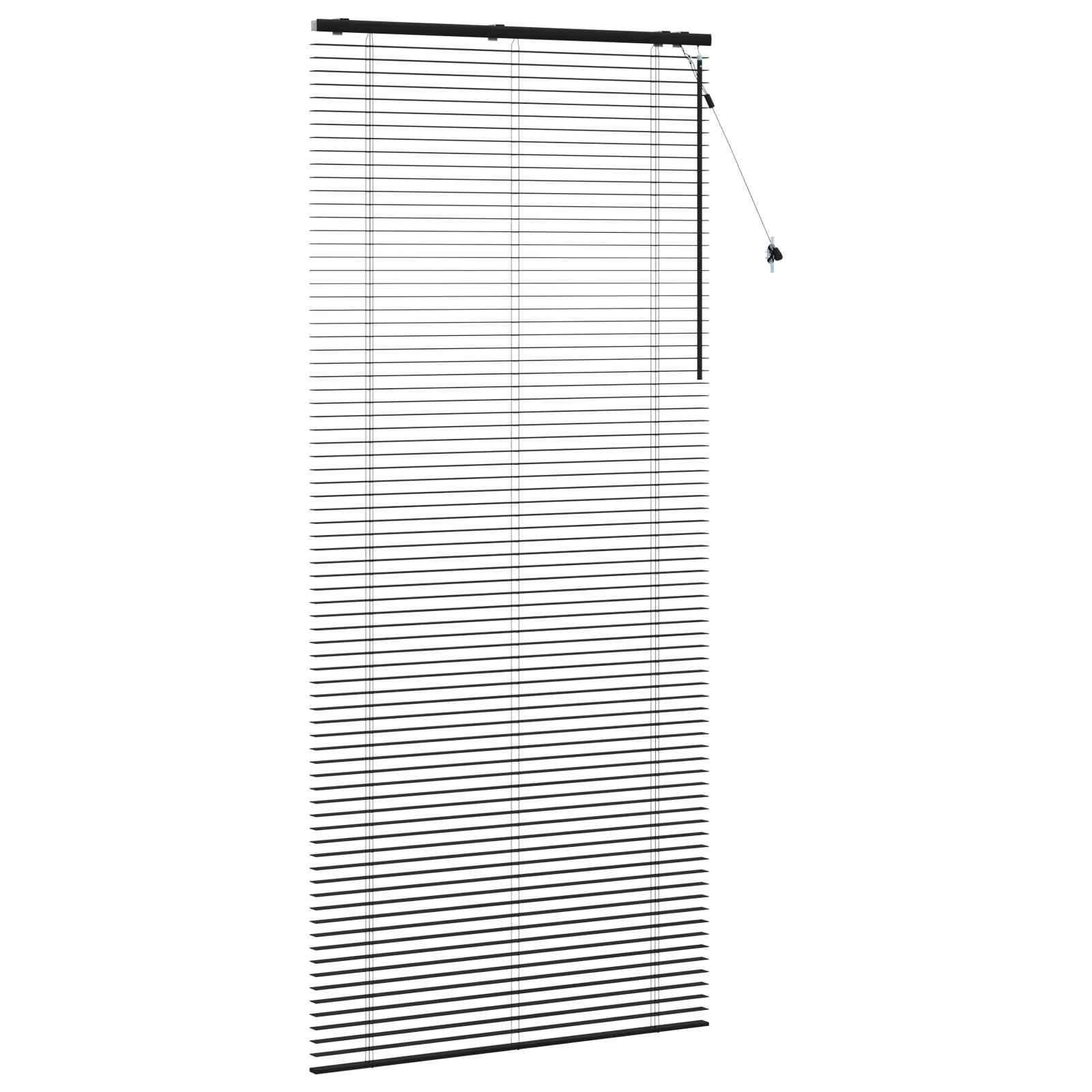 vidaXL Jalousie Schwarz 105 x 250 cm 35 mm Massives Paulownia-Holz